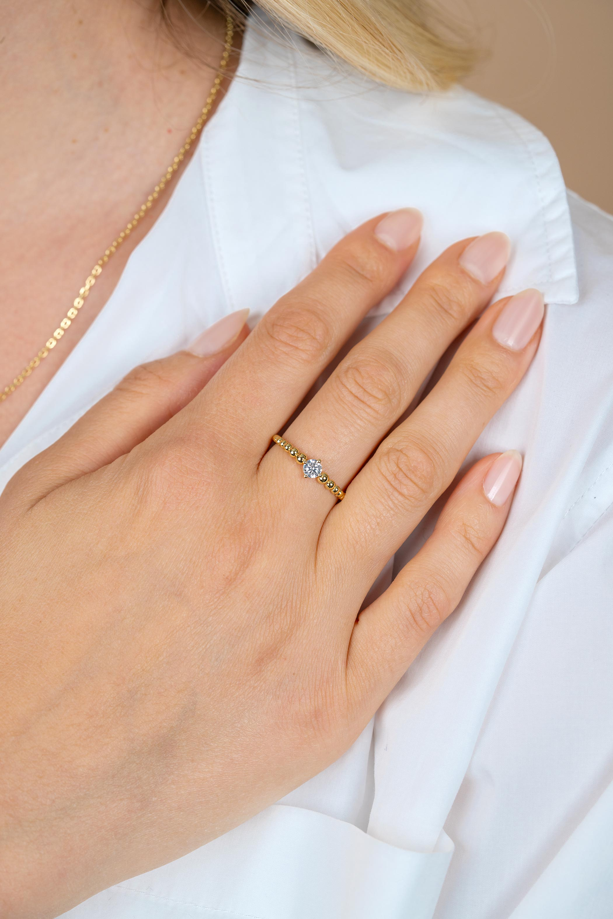 ZINZI zlv. ring gg.verg.bolletjes en zirconia mt.60