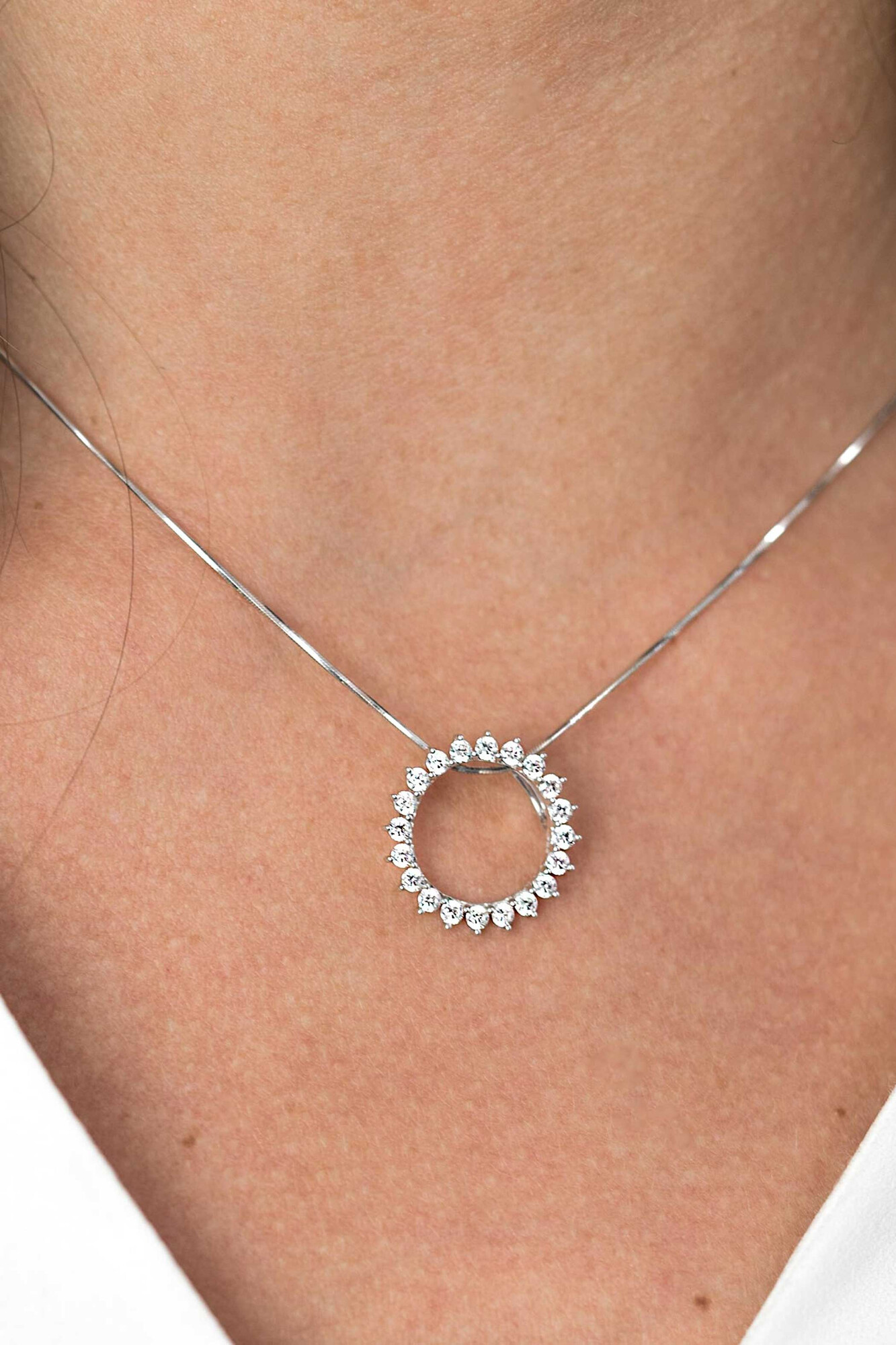 ZINZI silberner Anhänger Sonne  weiß 18mm ZIH1883