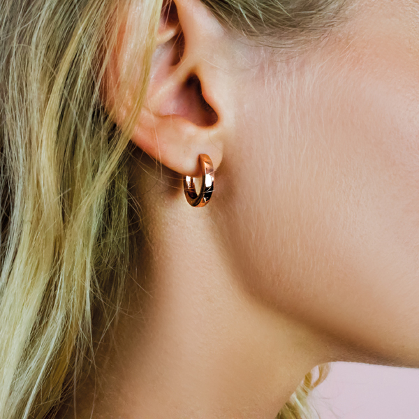 ZINZI silberne Ohrringe rosévergoldet 15 x 3mm ZIO191R