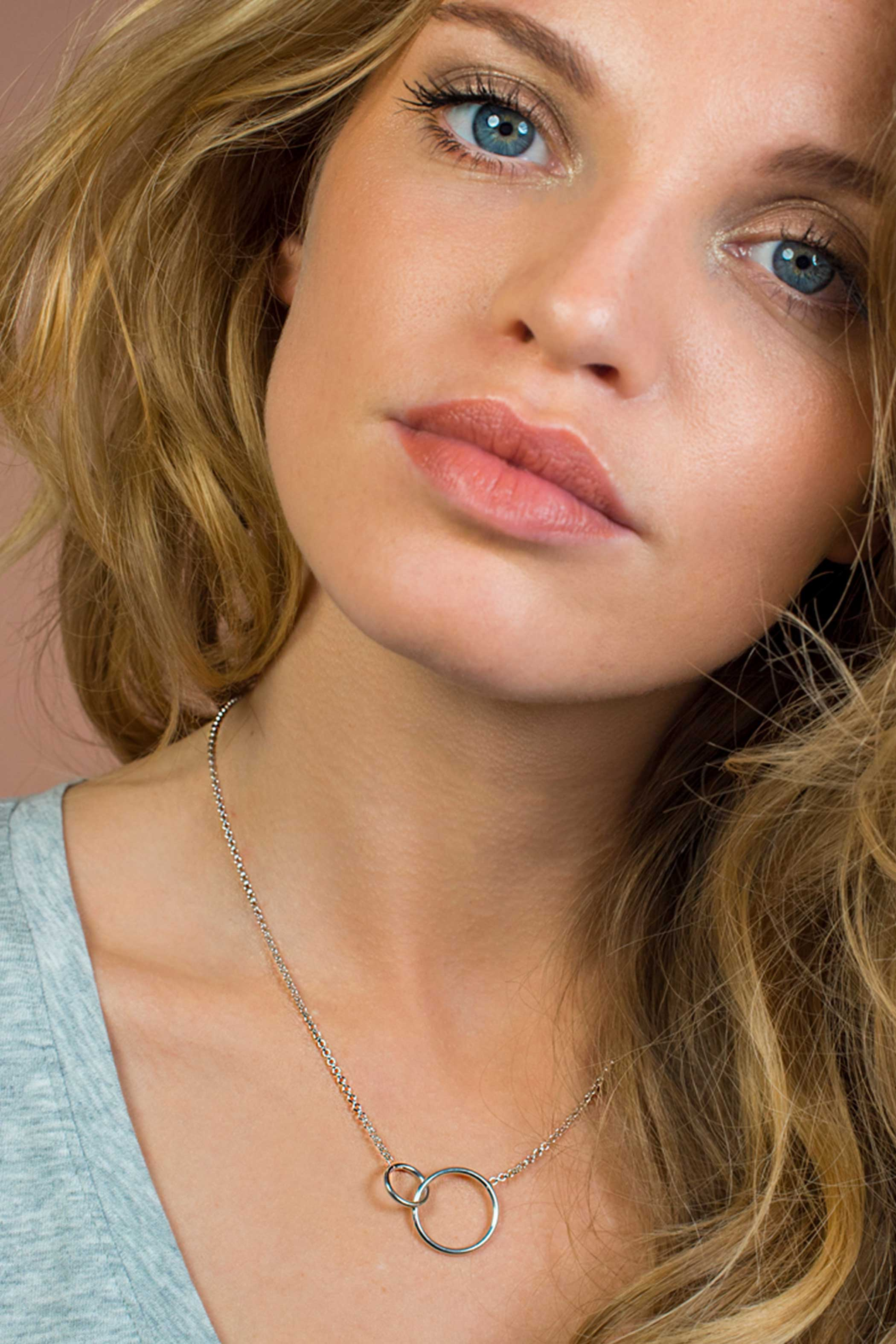 Zinzi silbernes Halskette runde Formen42-45cm ZIC1278