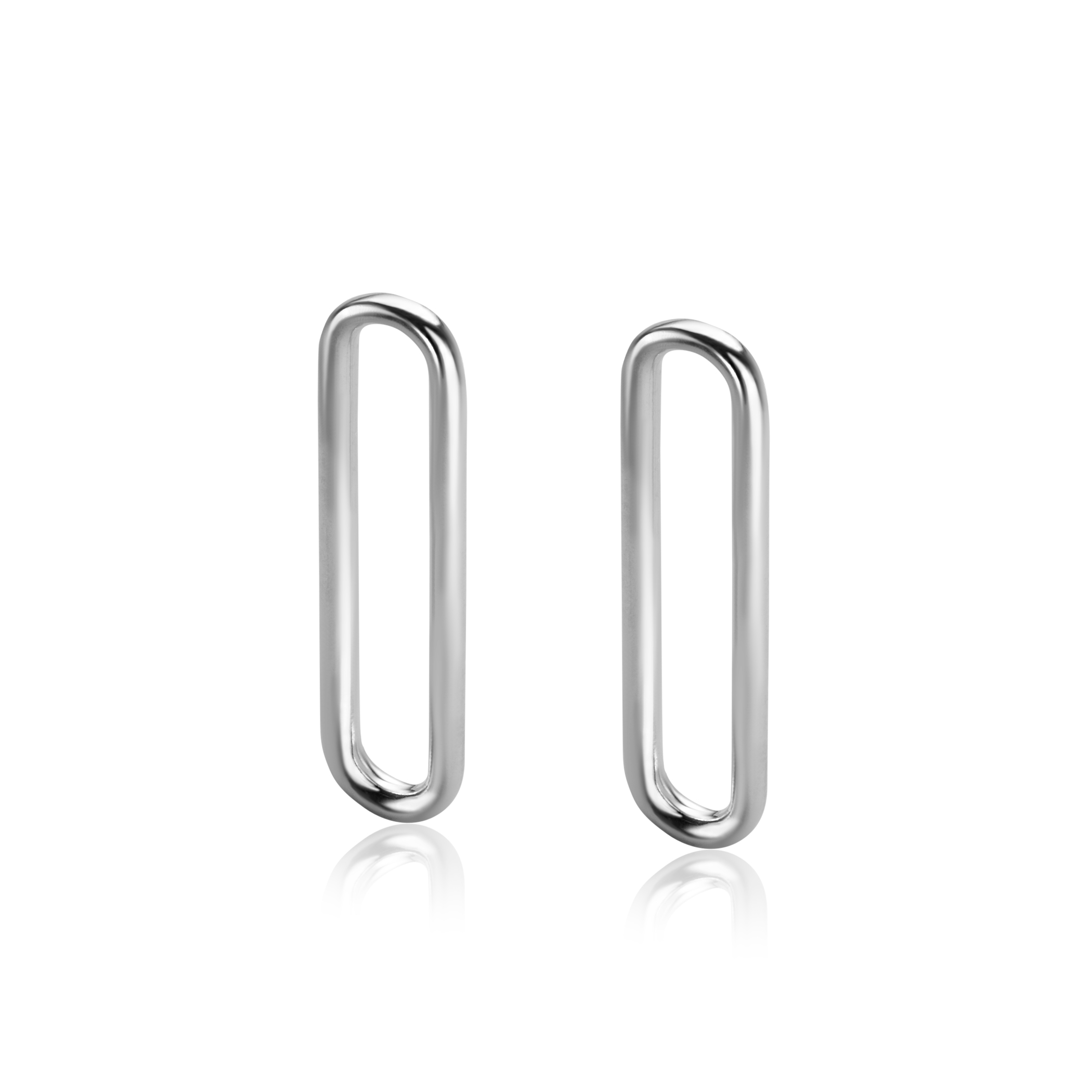 ZINZI zlv. oorbedels paperclip glad 28mm