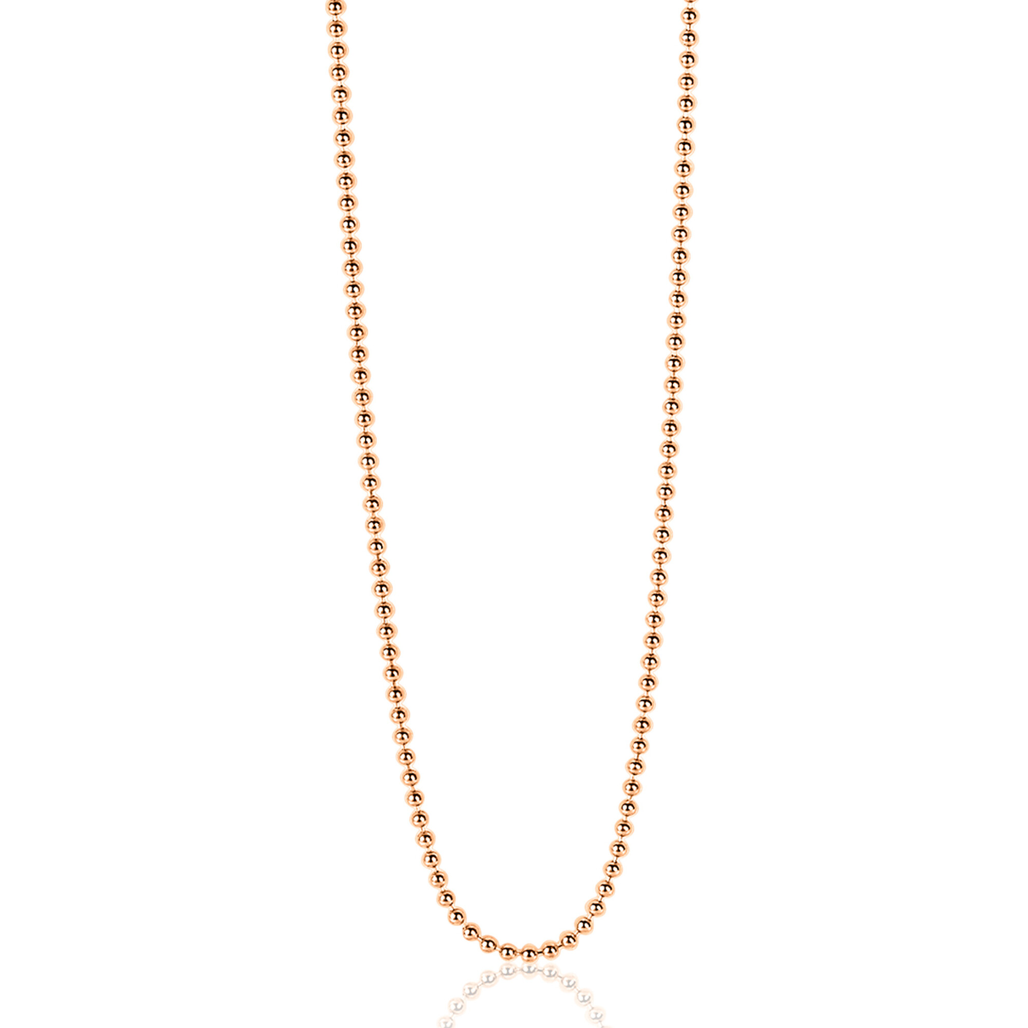 ZINZI zlv. bol collier 80 cm rosé verguld