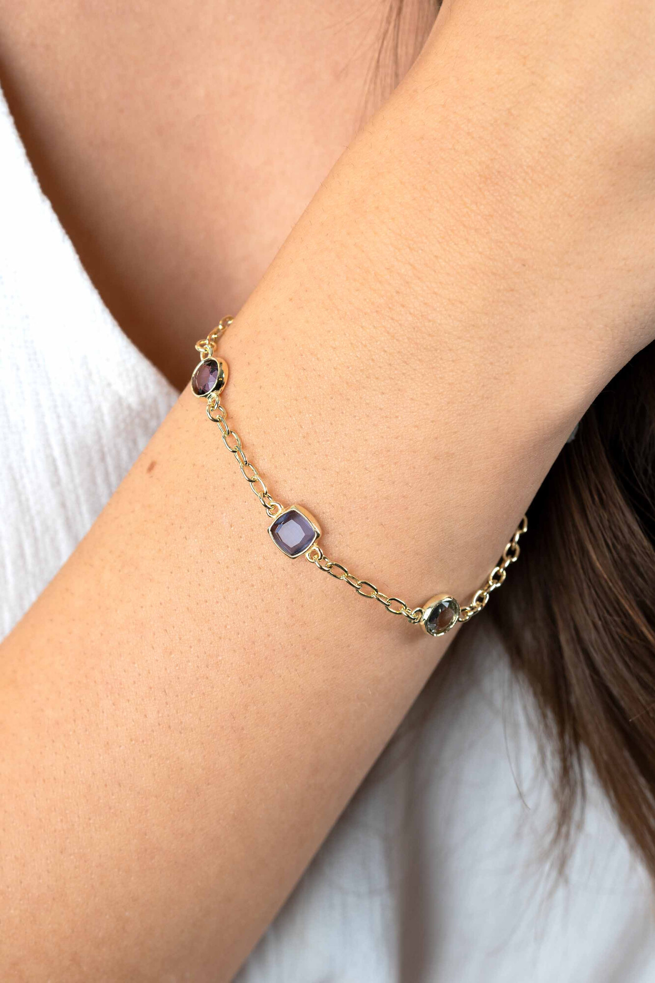 ZINZI zlv. armband gg.verg.paars/lila/blauw