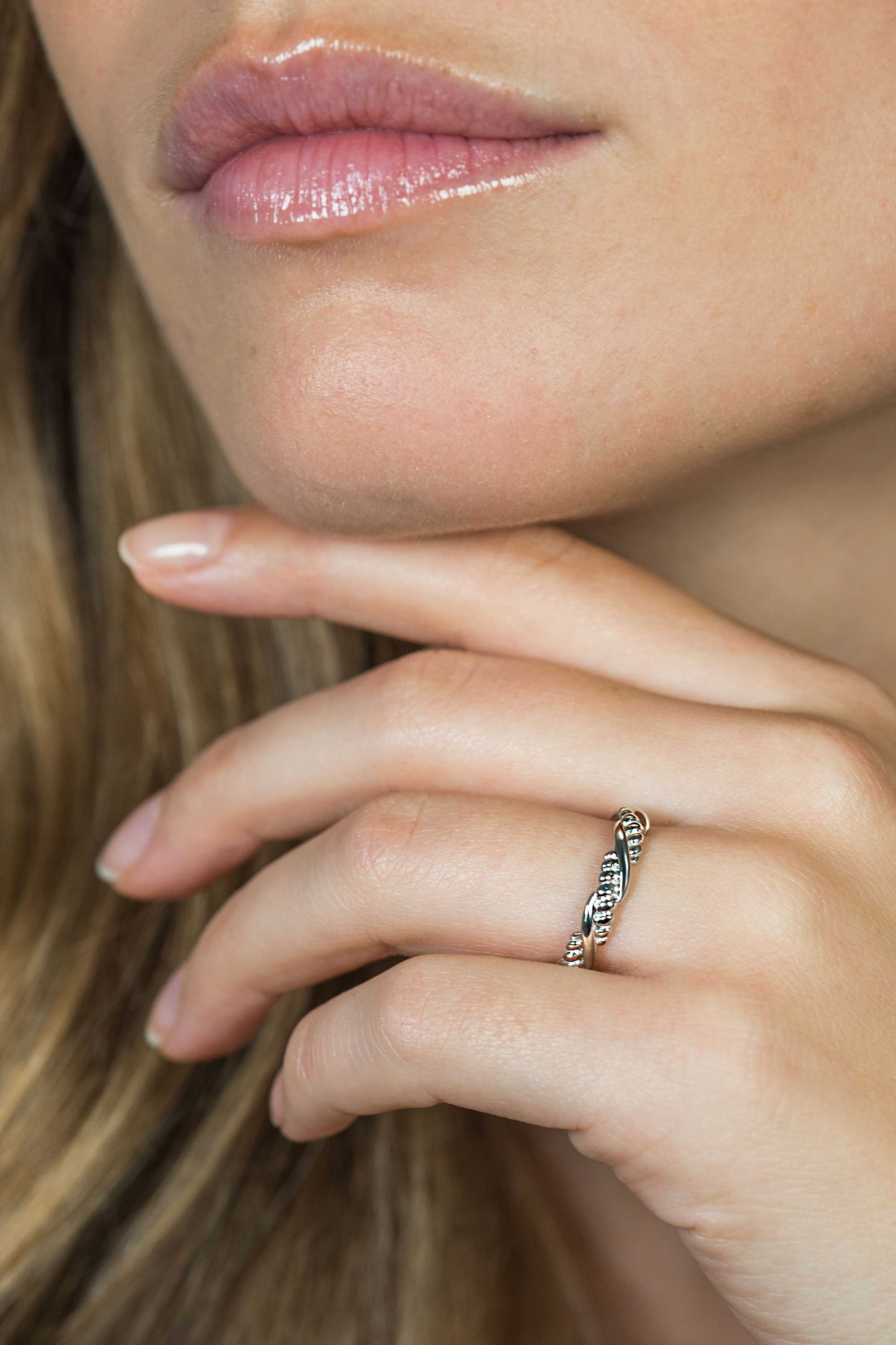 ZINZI silberner Ansteckring glatt ineinander verdreht  ZIR1582