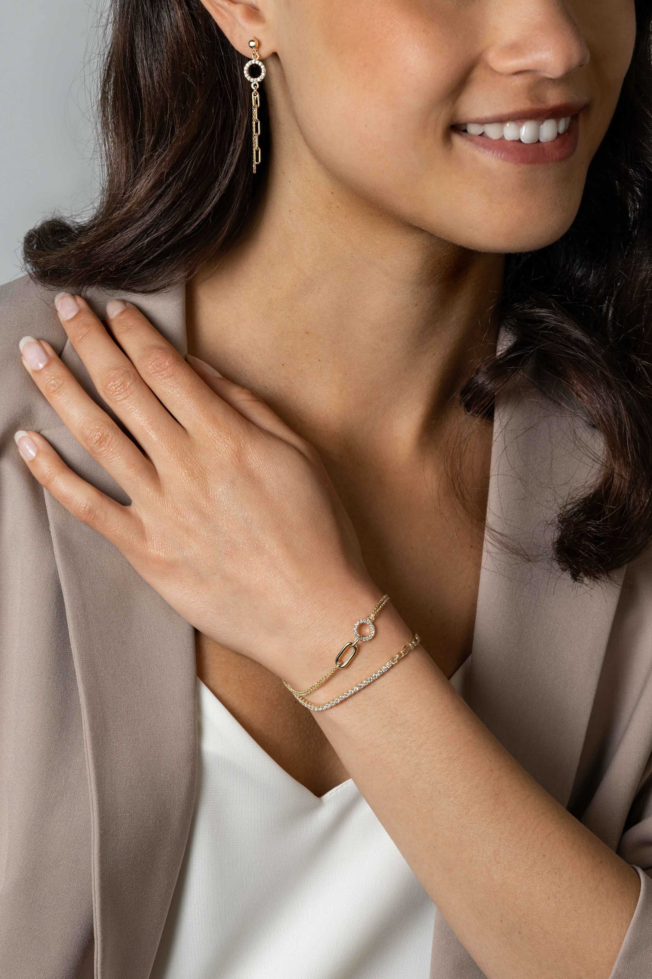 ZINZI zlv. armb. gg.verg.half schakels half bezet zirc.