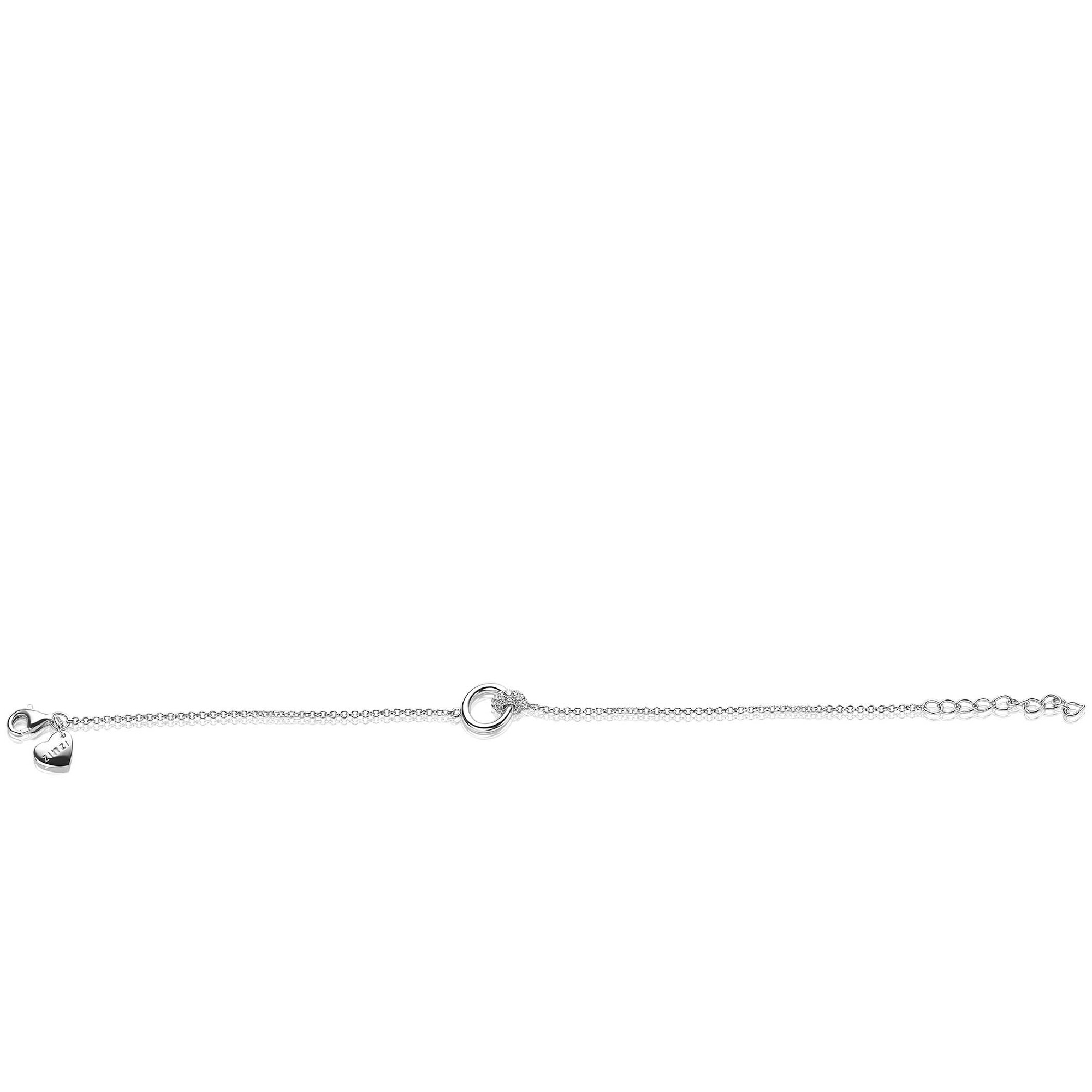 ZINZI silbernes Armband rund weiß ZIA1830