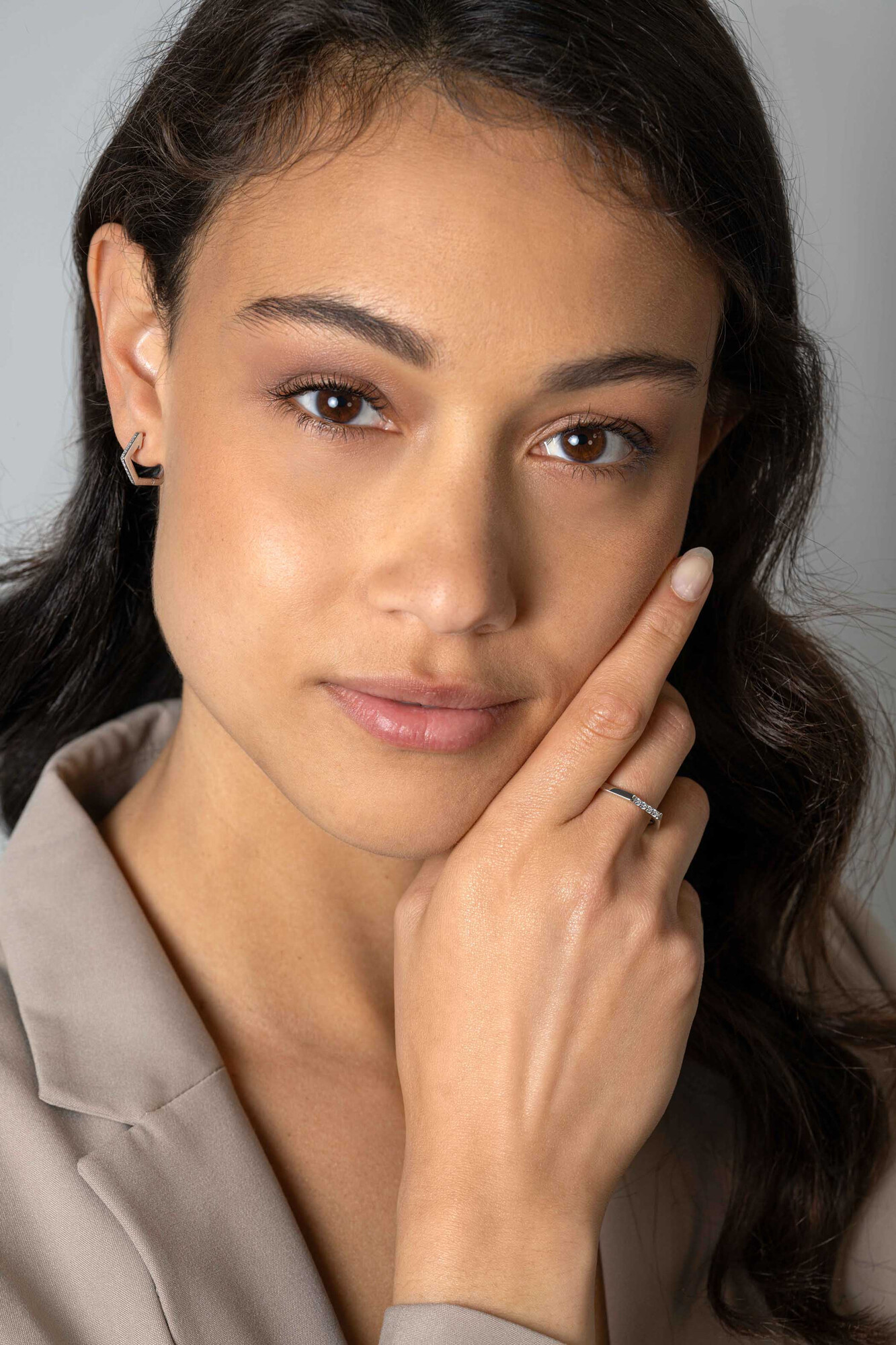 ZINZI zlv. aanschuifring 6 hoeken en zirconia's mt.62