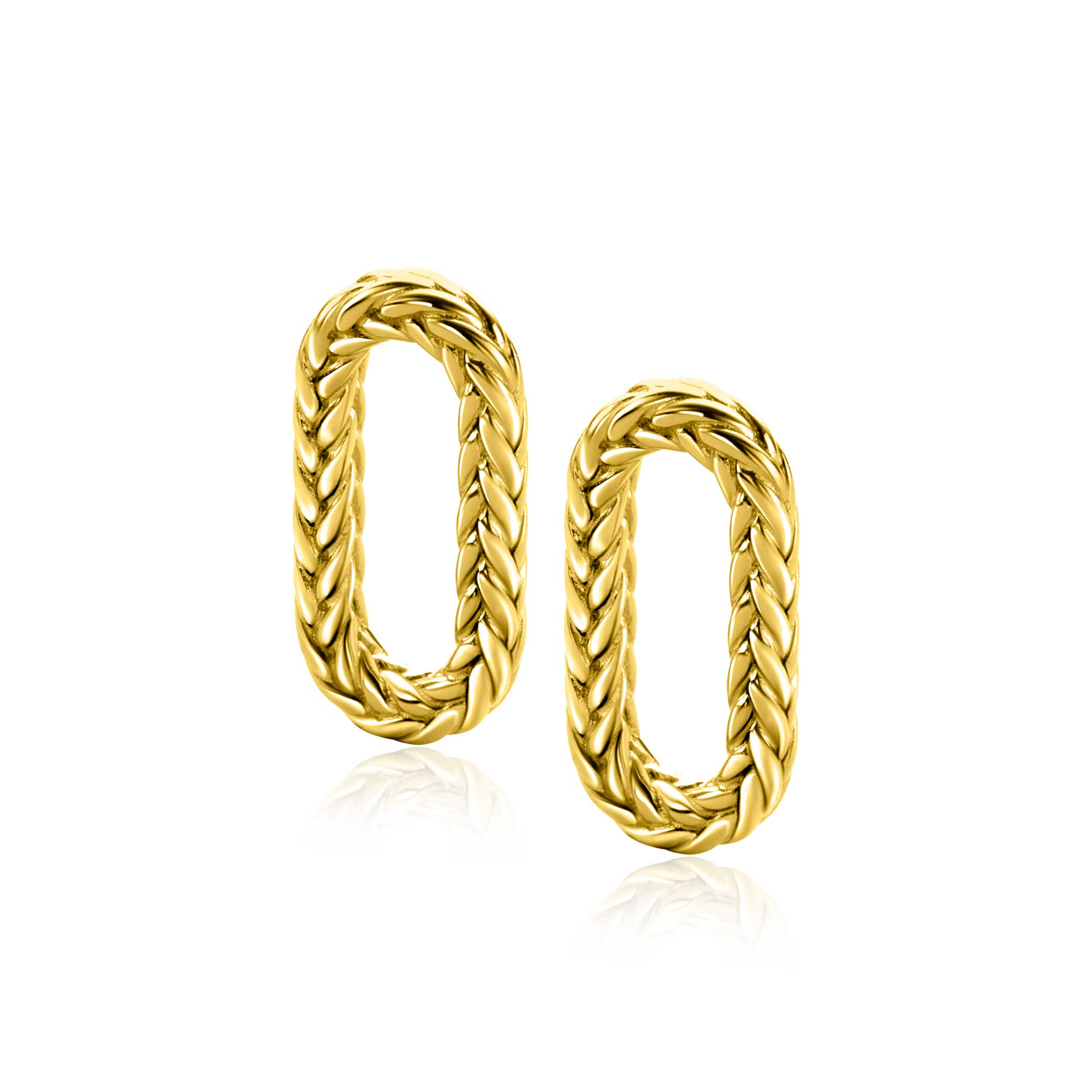 ZINZI zlv. oorbedels gg.verg.ovaal vossestaart