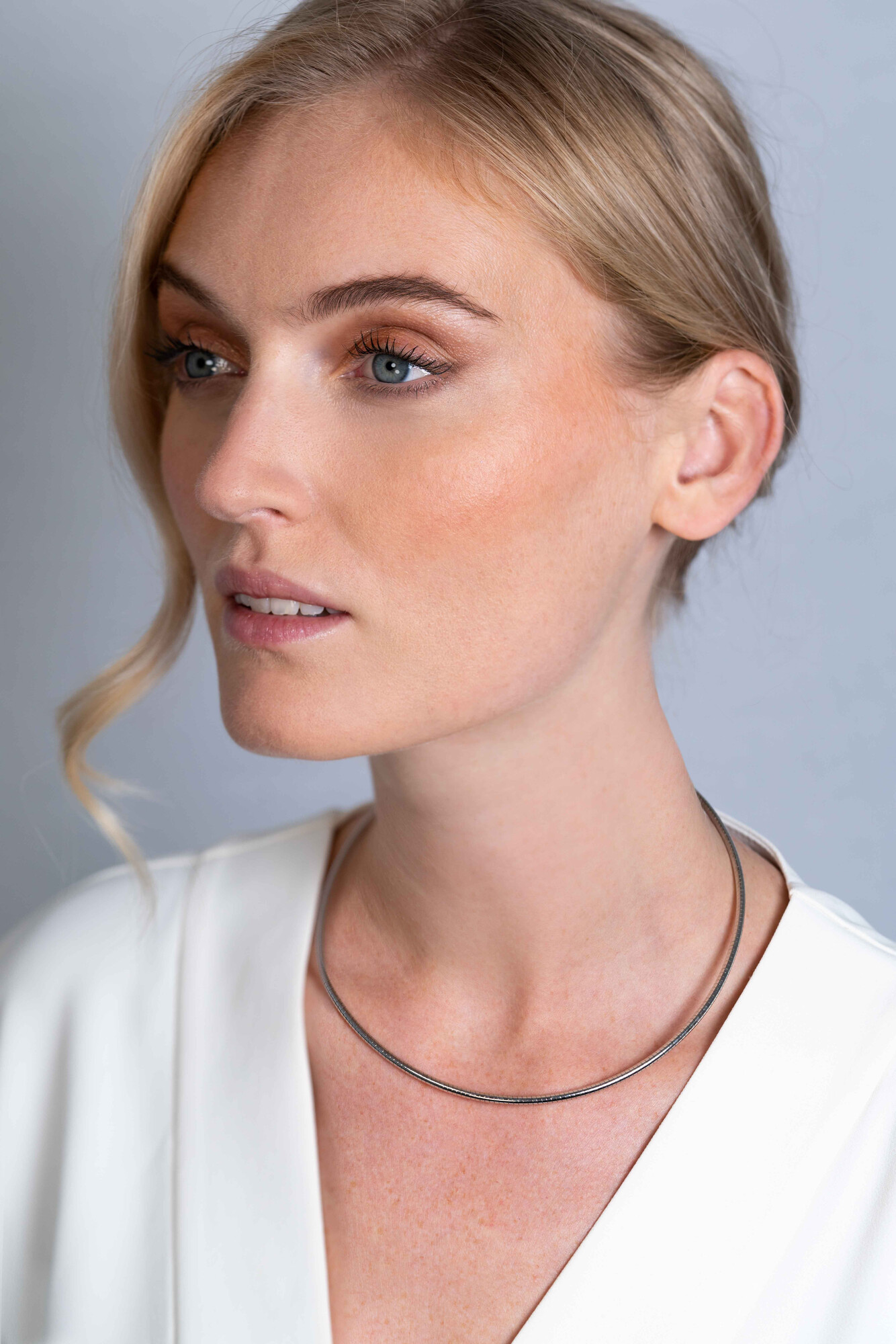 43cm Zinzi silberne omega Halskette 3mm breit ZIOM3-43