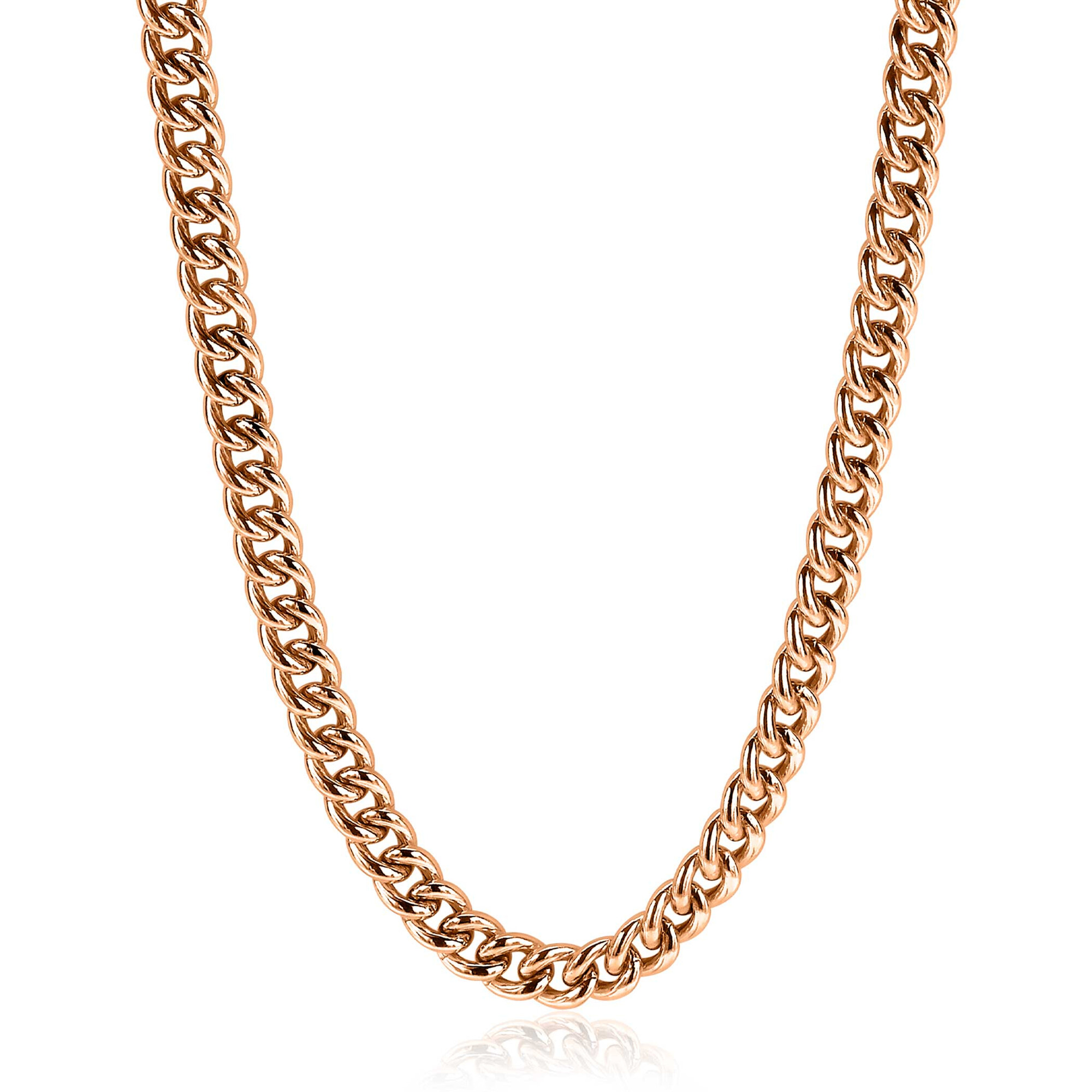 ZINZI zlv. collier gourmet rosé 6.5mm 45cm