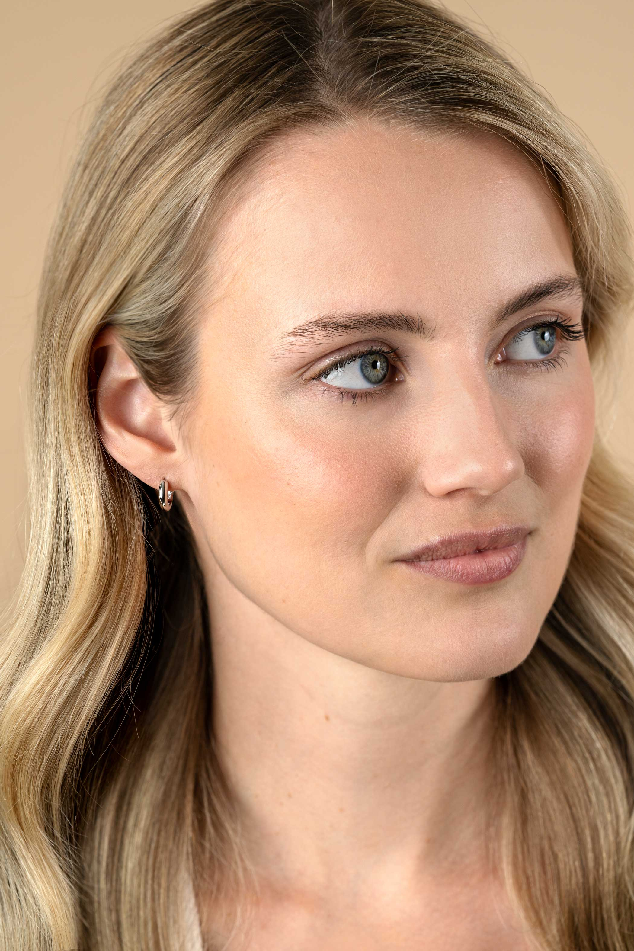 12,5mm ZINZI Silber Creolen mit runder Röhre 3mm mit Luxus-Schnappverschluss ZIO2600