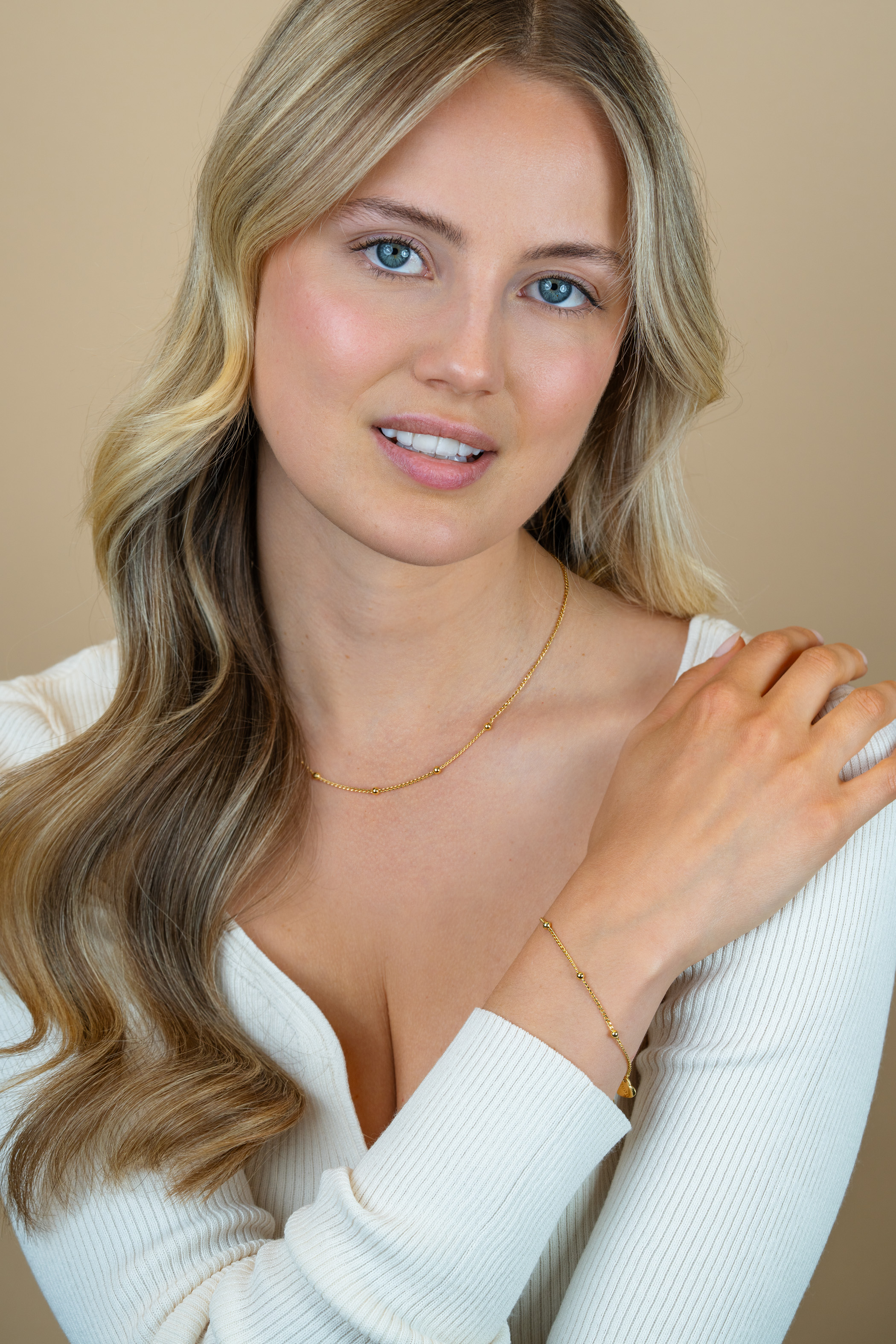 ZINZI zlv. armband gg.verg. gourmet en bolletjes