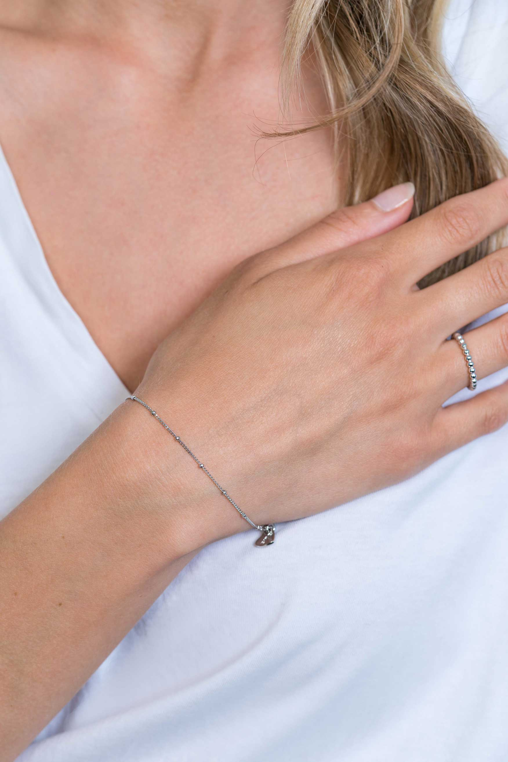 ZINZI silbernes Gourmet Armband mit Kugel 17-20cm ZIA2181