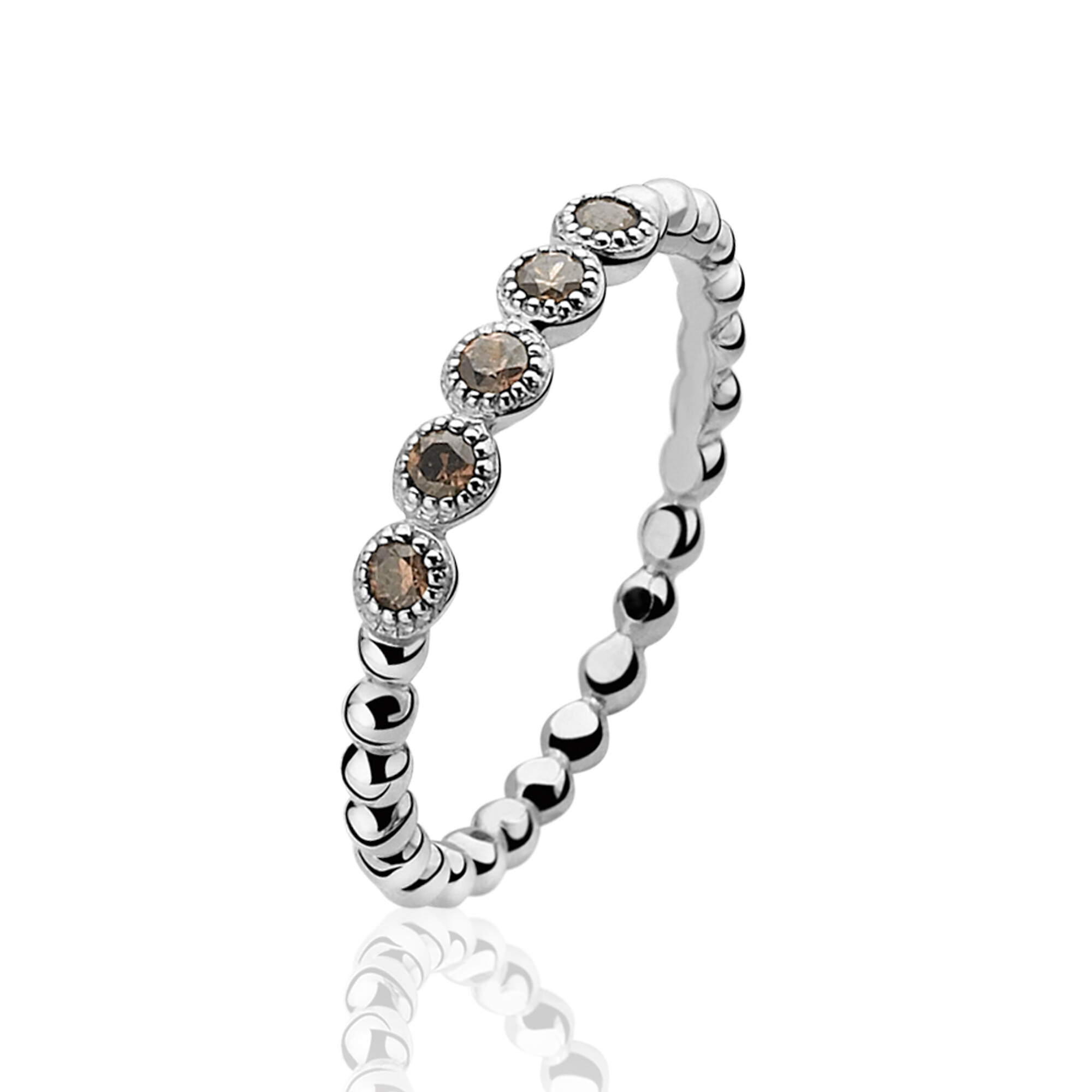 ZINZI silberner Ring champagner ZIR916C