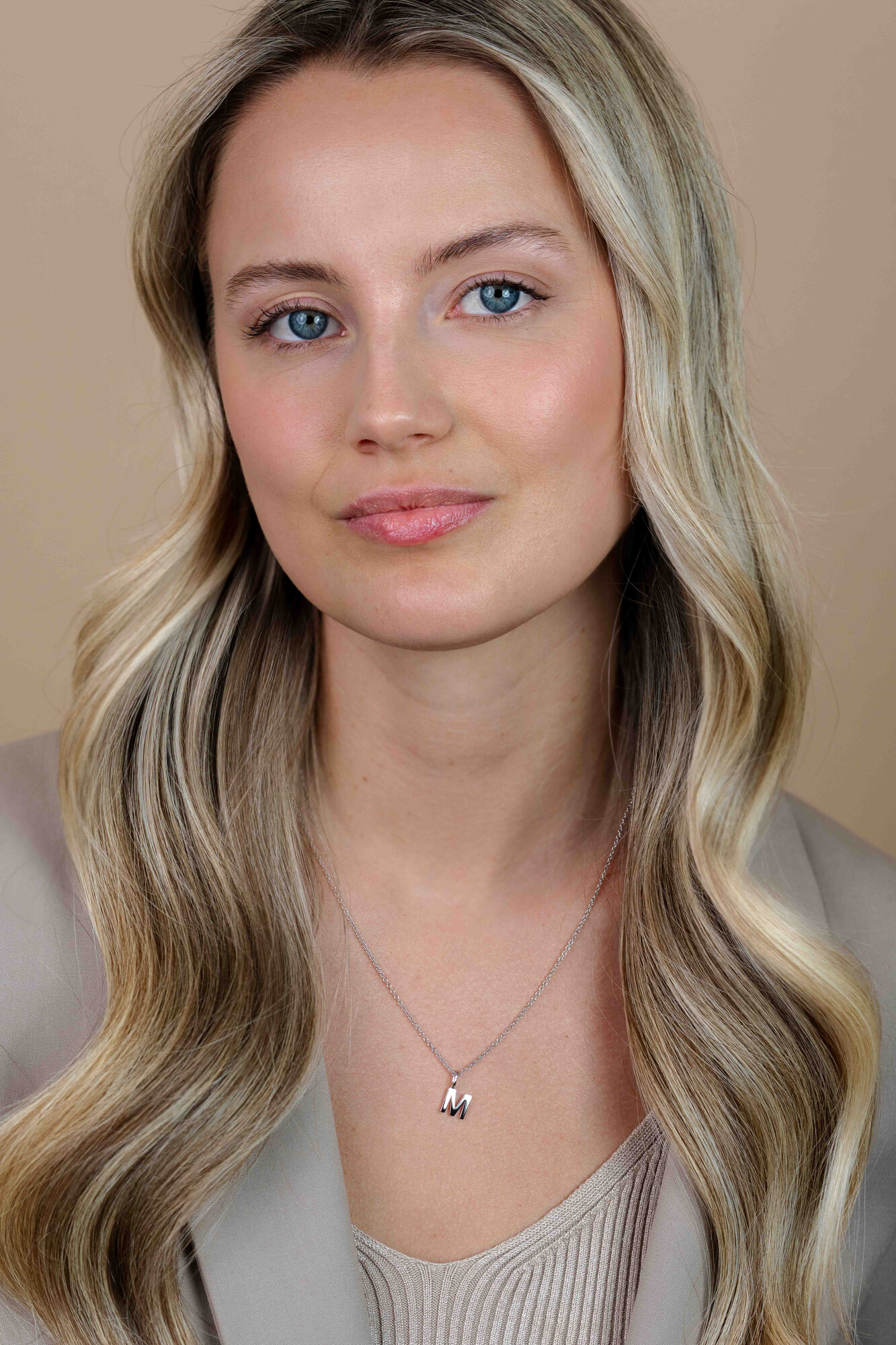 ZINZI silberner Buchstaben Anhänger M ZIH2140M