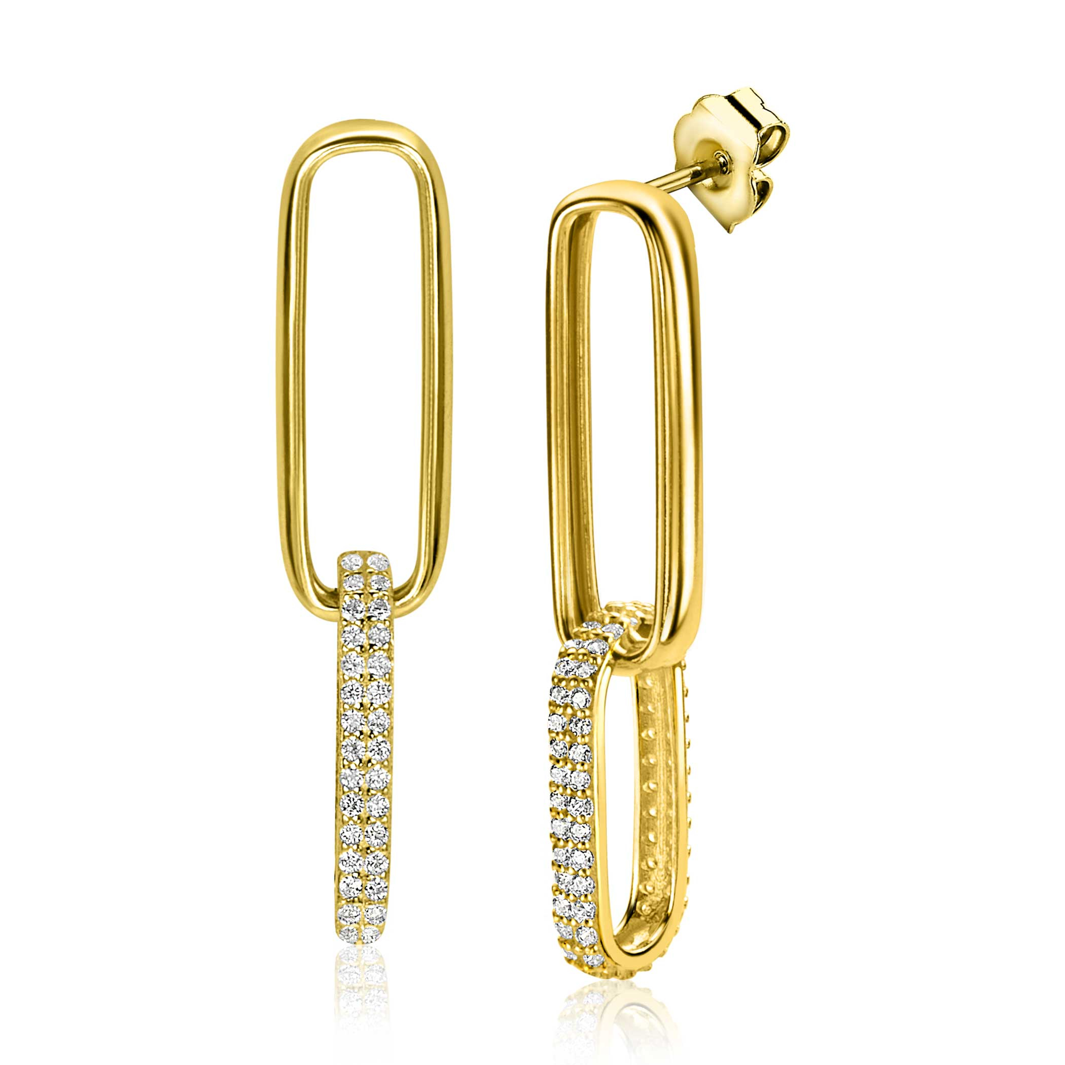 ZINZI zlv.oorhangers gg.verg.paperclip schakels/zirc.