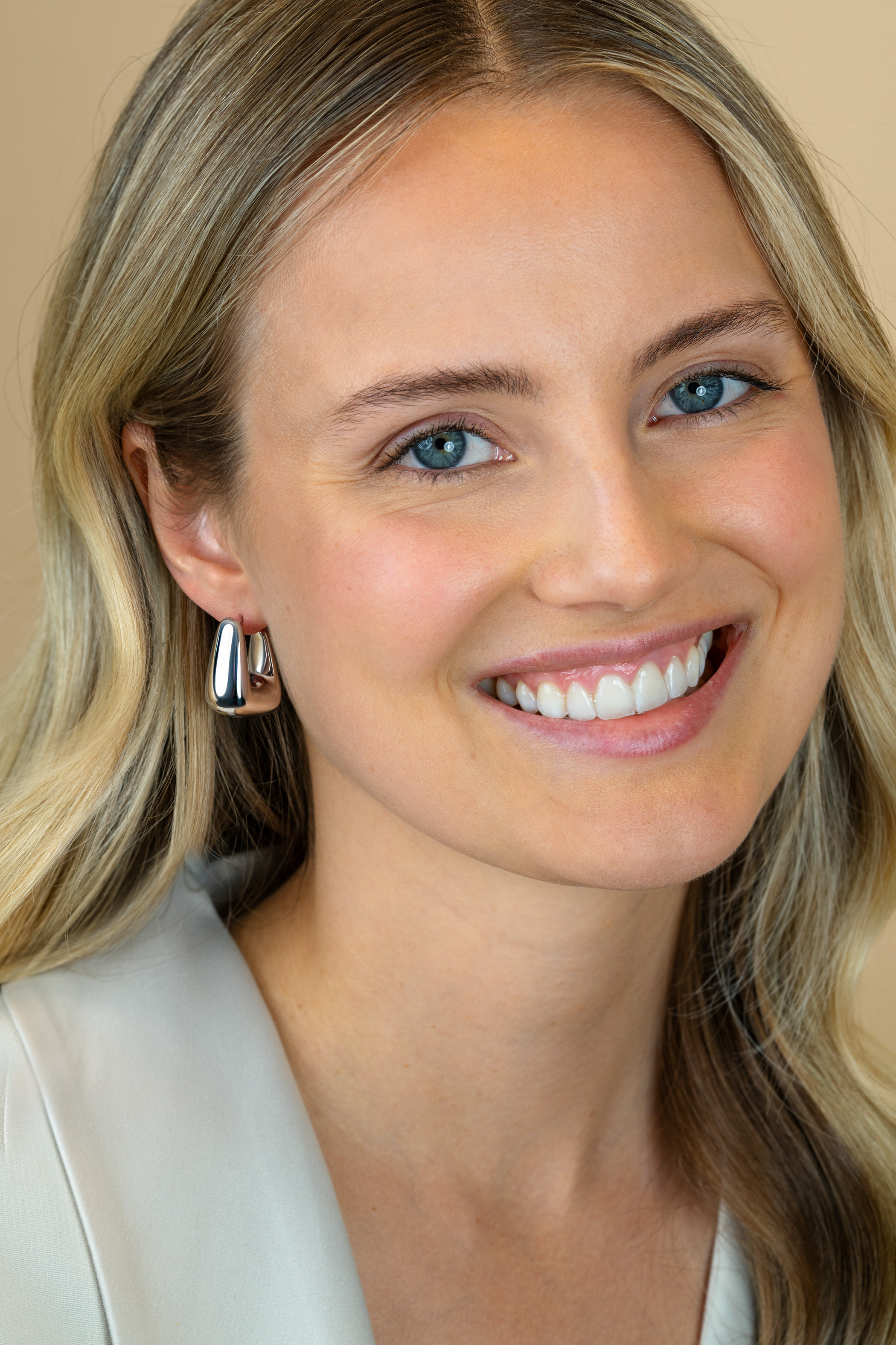 ZINZI zlv. oorringen scheve rechthoek breed