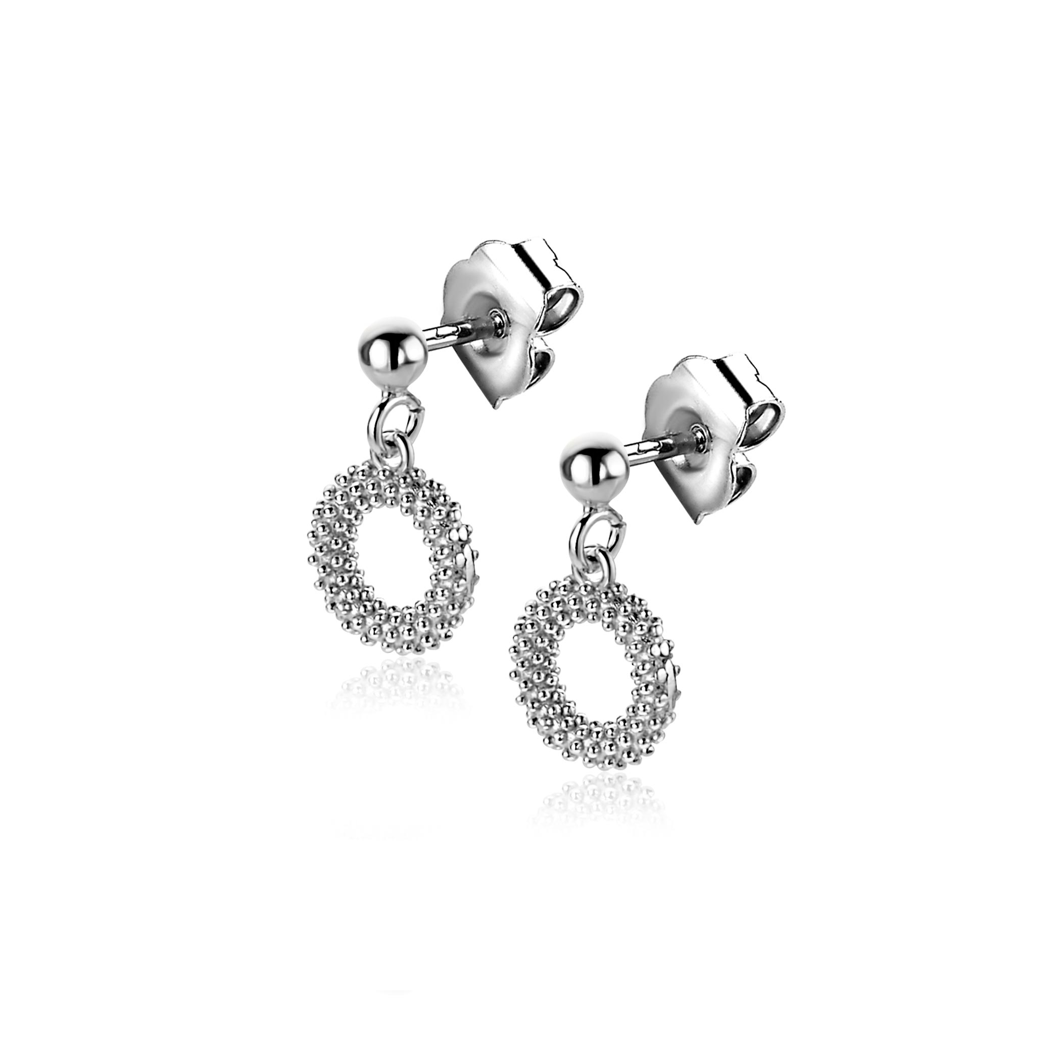 ZINZI zlv. oorstekers/hangend open rondje bewerkt