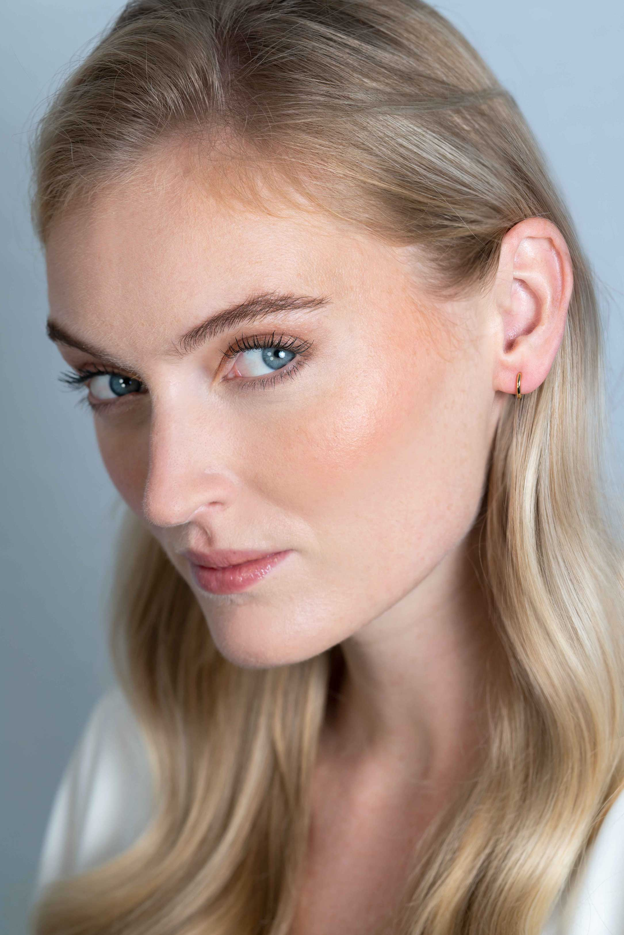 ZINZI Silber Luxusohrringe extra 14K gelb vergoldet glatt 10x2mm ZIO2261G