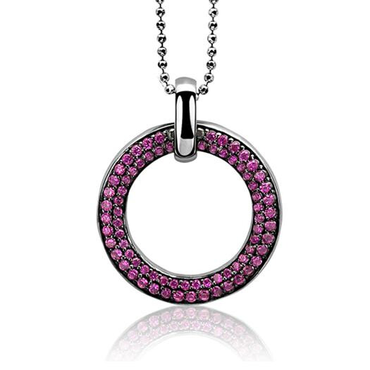 Zinzi silberner runder Anhänger rot ZIH881R