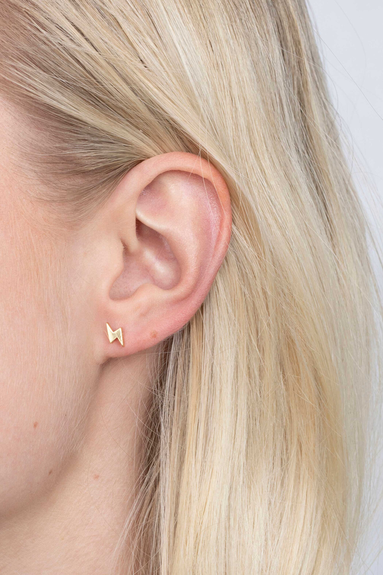 ZINZI silberne Ohrstecker gelb vergoldet Blitzt 8mm ZIO1681G