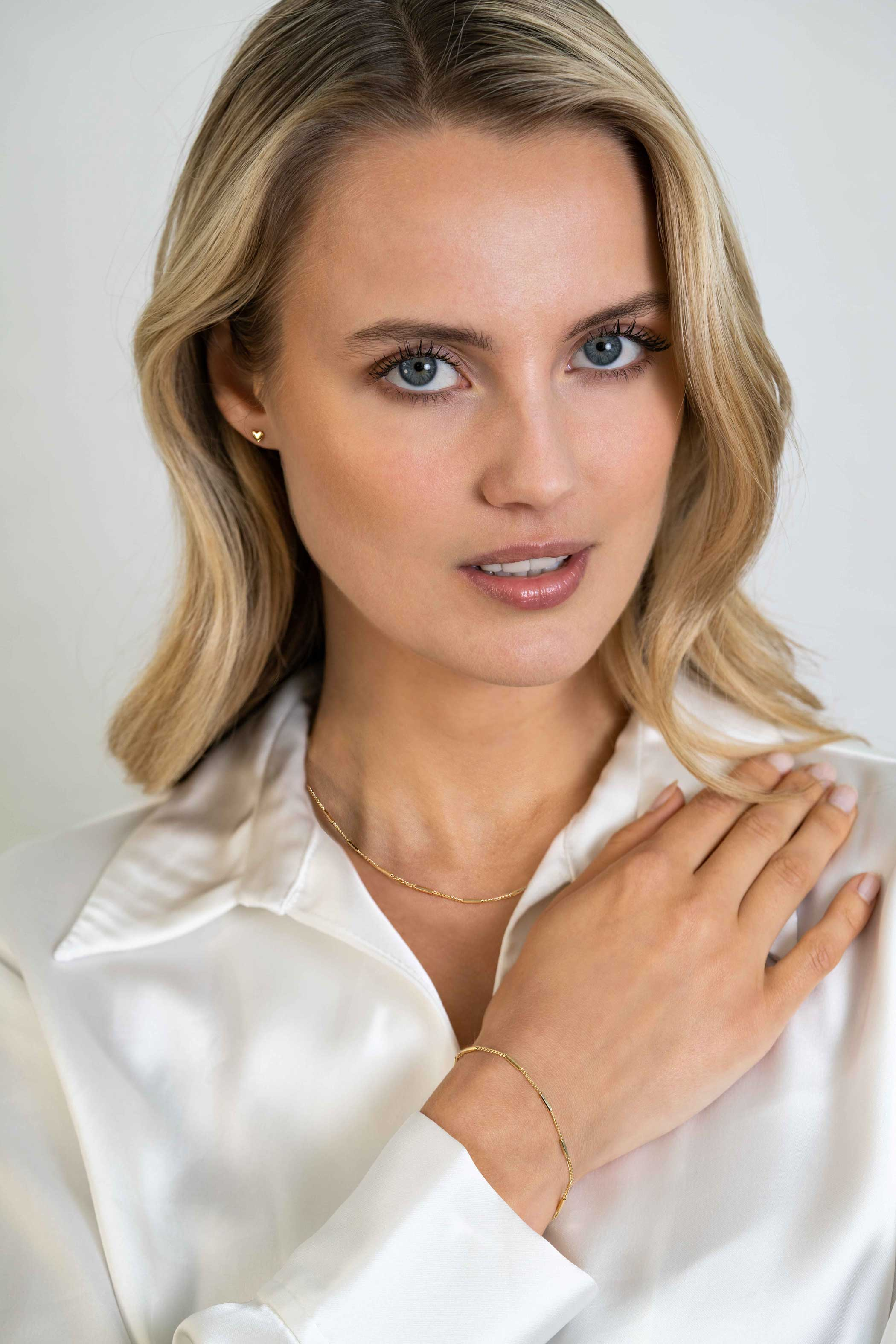 ZINZI zlv.armband gg.verg.gourmet met staafjes dun