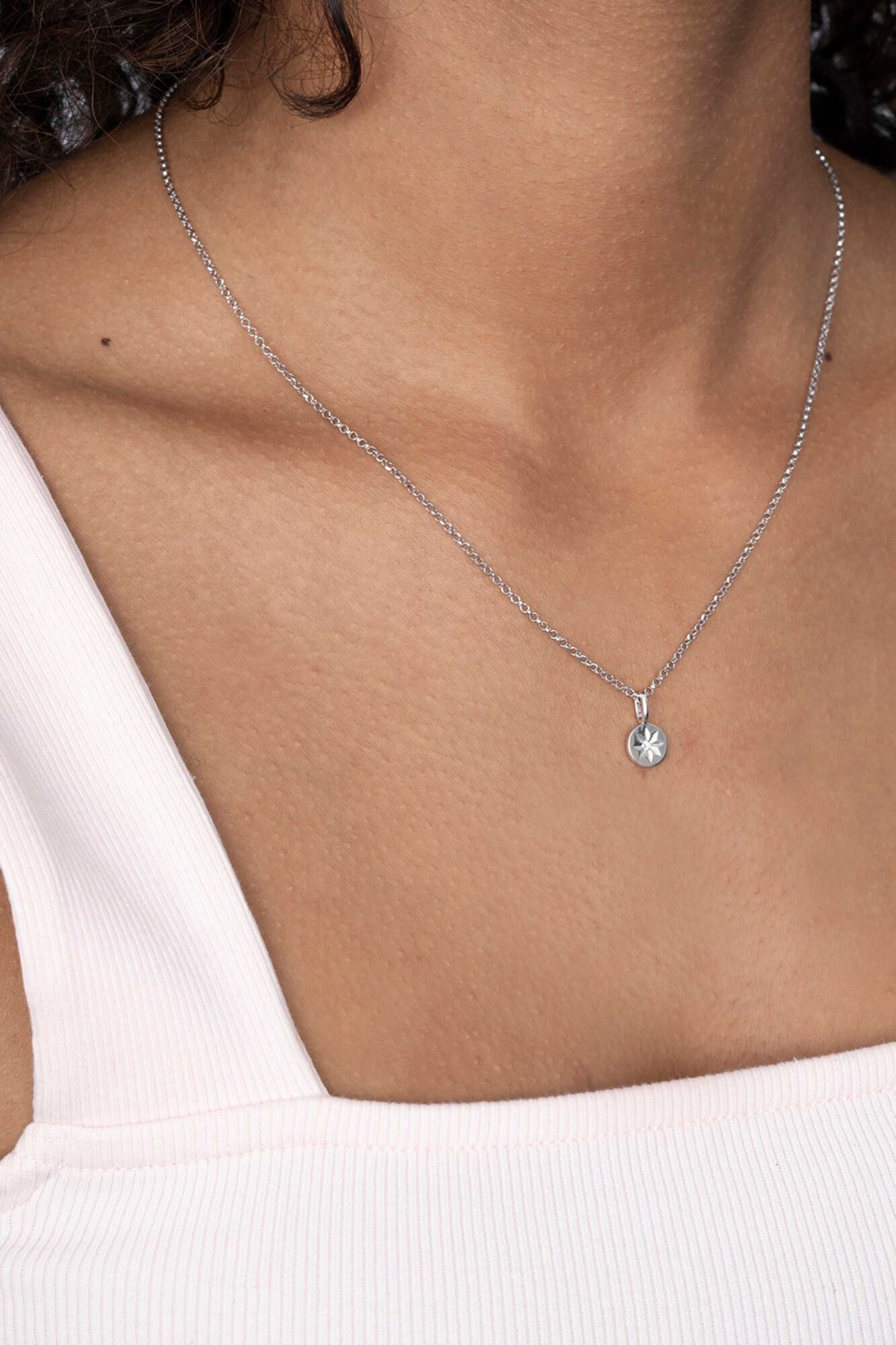 ZINZI silberner runder Anhänger Sonne ZIH2068