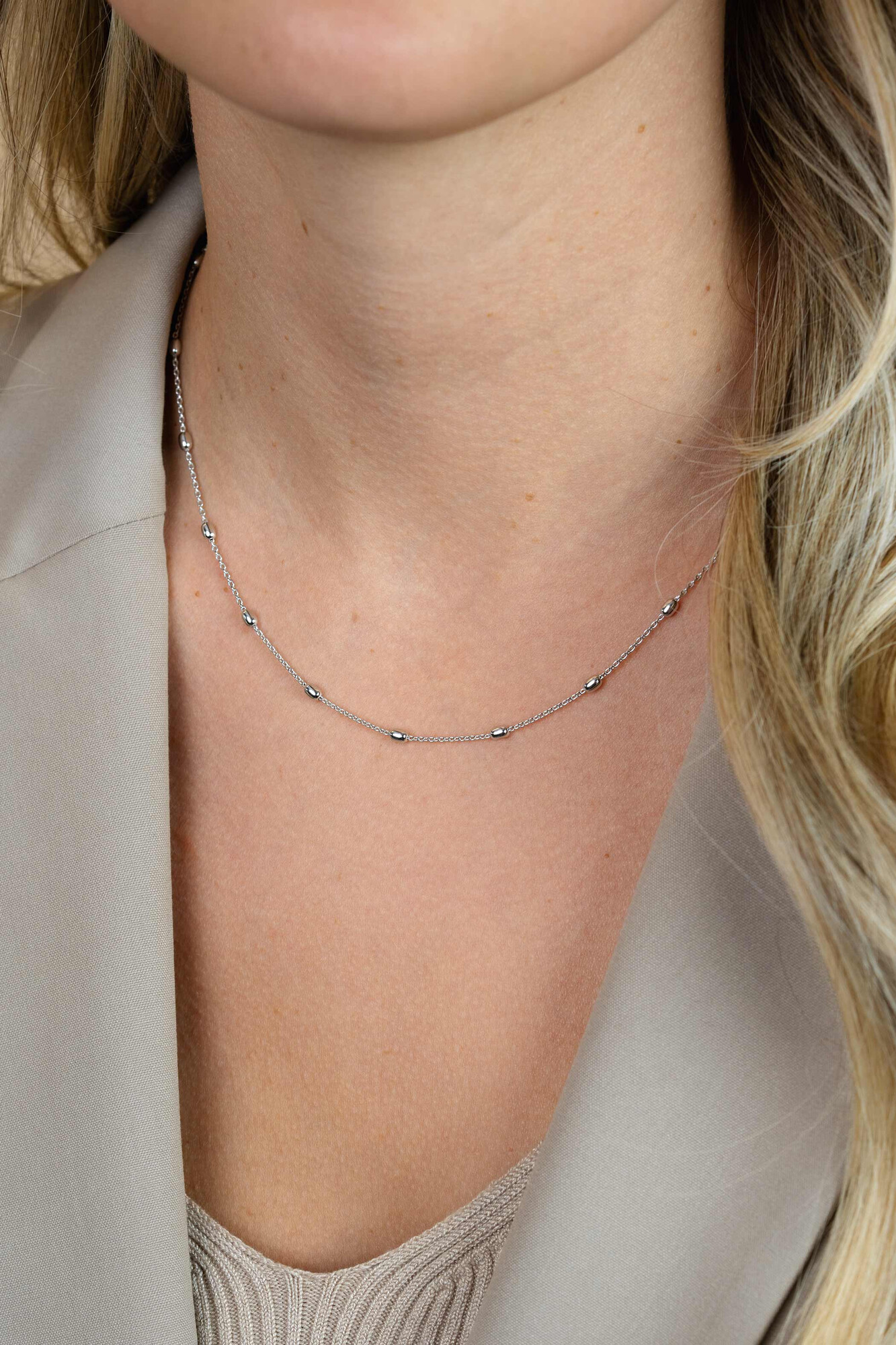 Zinzi silberne Fantasie Kette oval 45cm ZIC1232