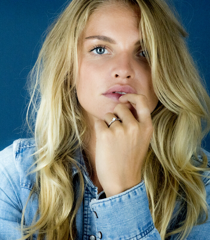 ZINZI silberner Ansteckring weiß ZIR1177