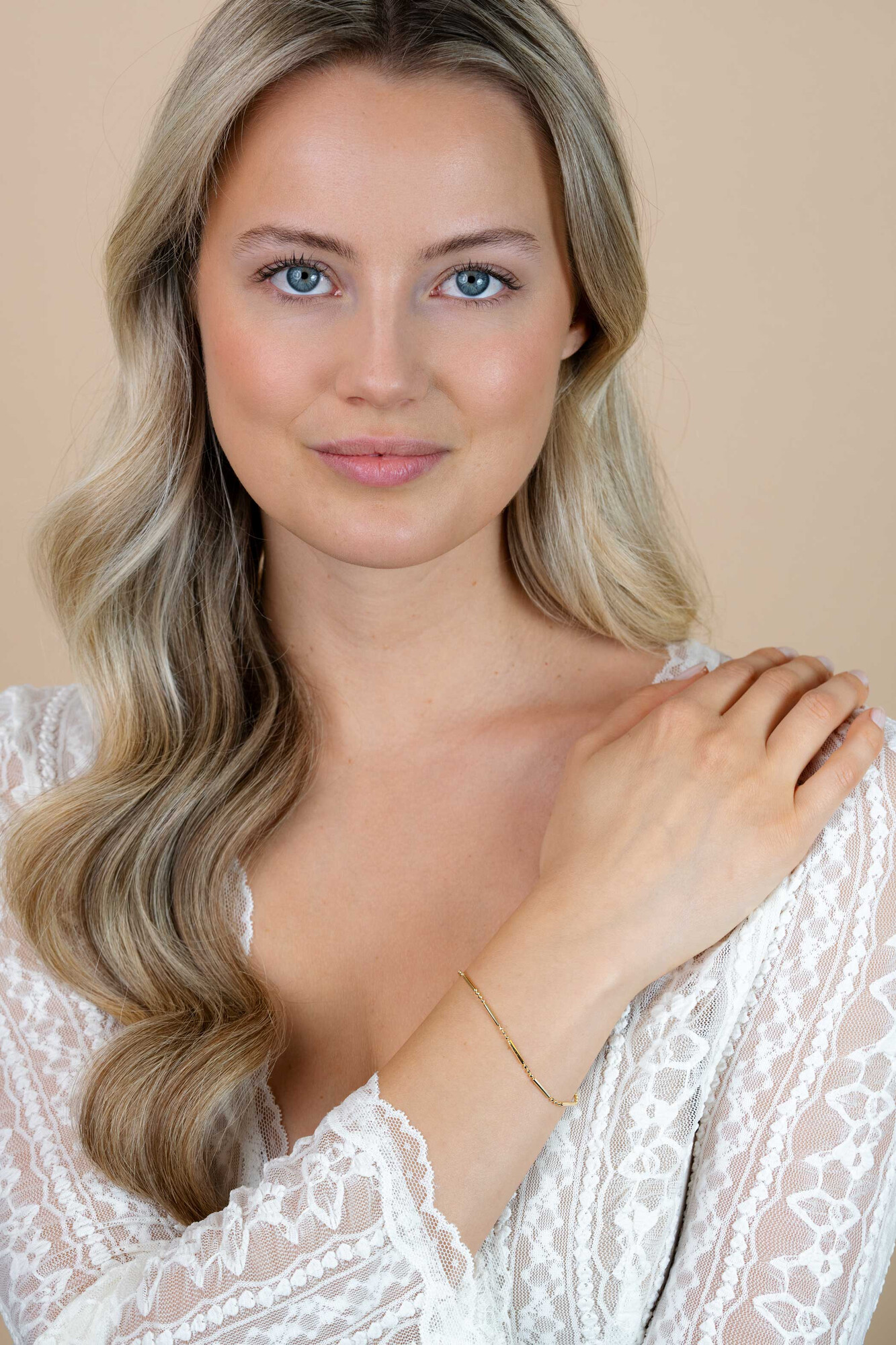 ZINZI silbernes Fantasie Armband 14K gelb vergoldet Stäbchen ZIA1452G