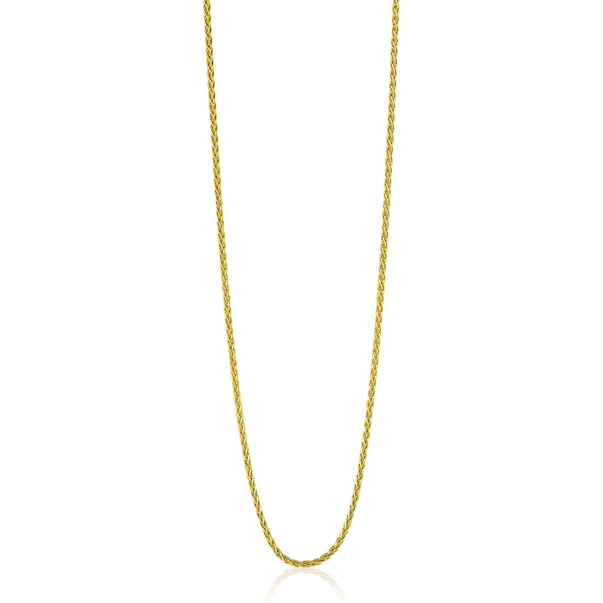 ZINZI zlv. palmier collier 70 cm geel verguld