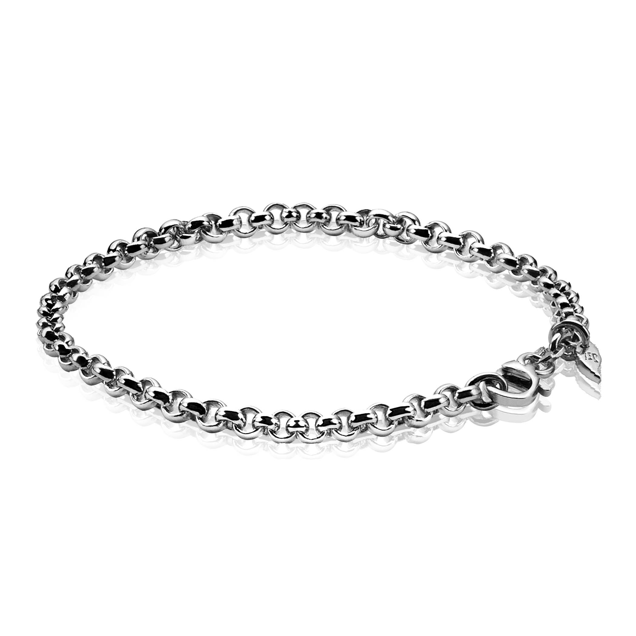 Zinzi silbernes Jasseron Armband 5mm breit 19cm ZIA1009