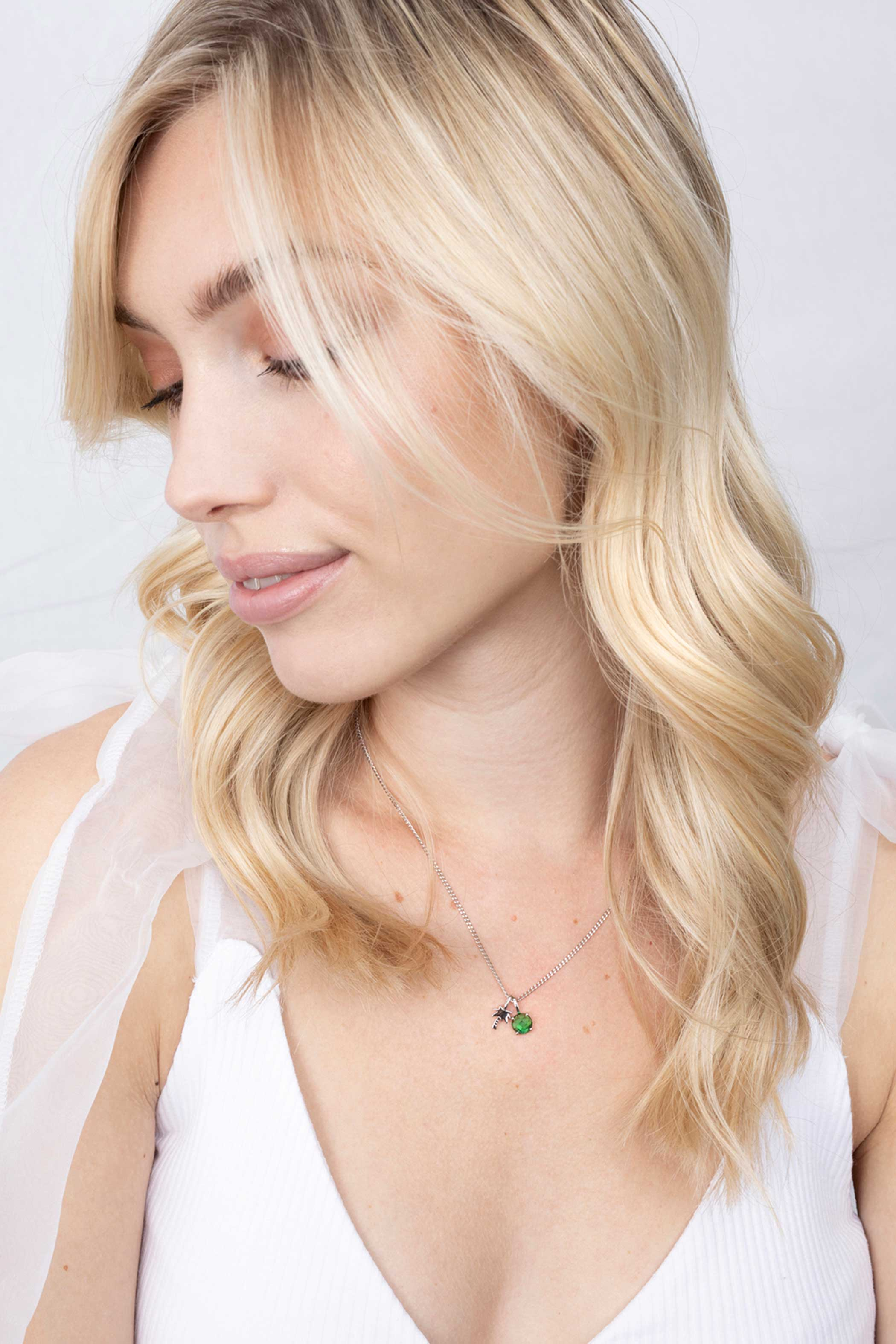 ZINZI silberner Anhänger rund grün ZIH2072GR