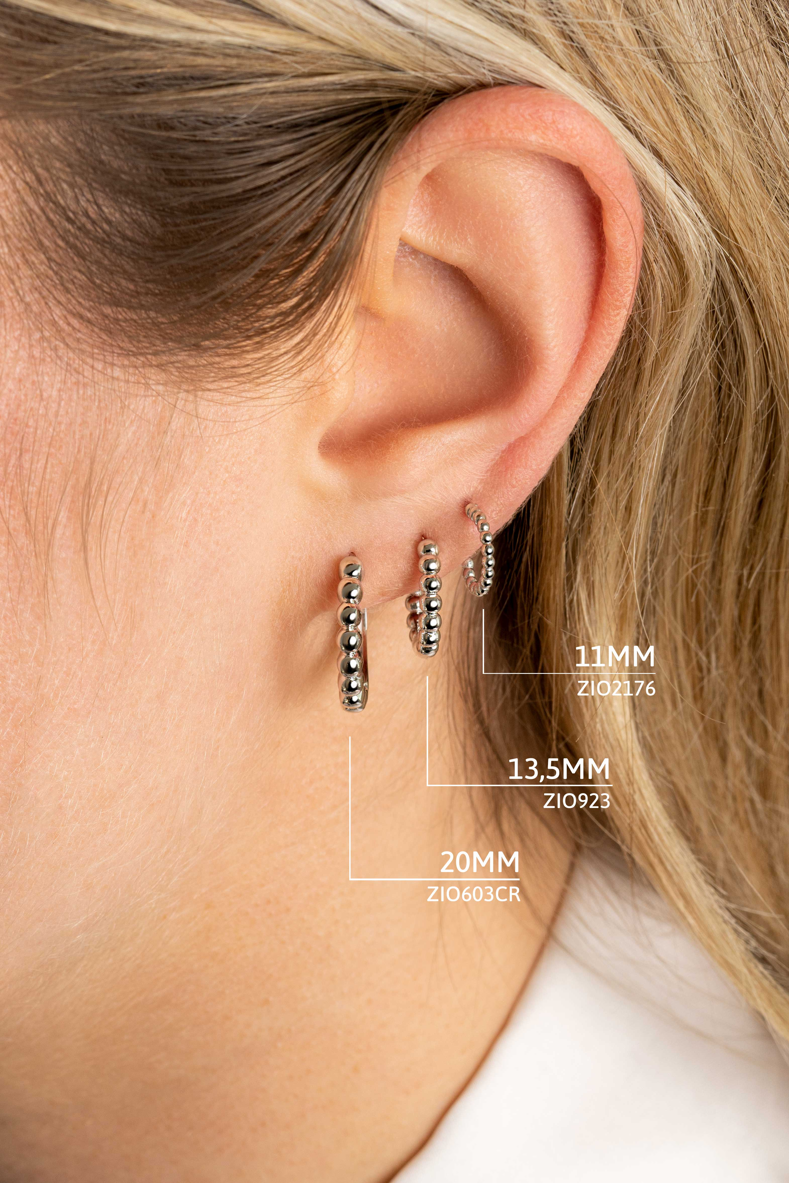 ZINZI zlv. klapcreolen bolletjes 13.5x2.5mm