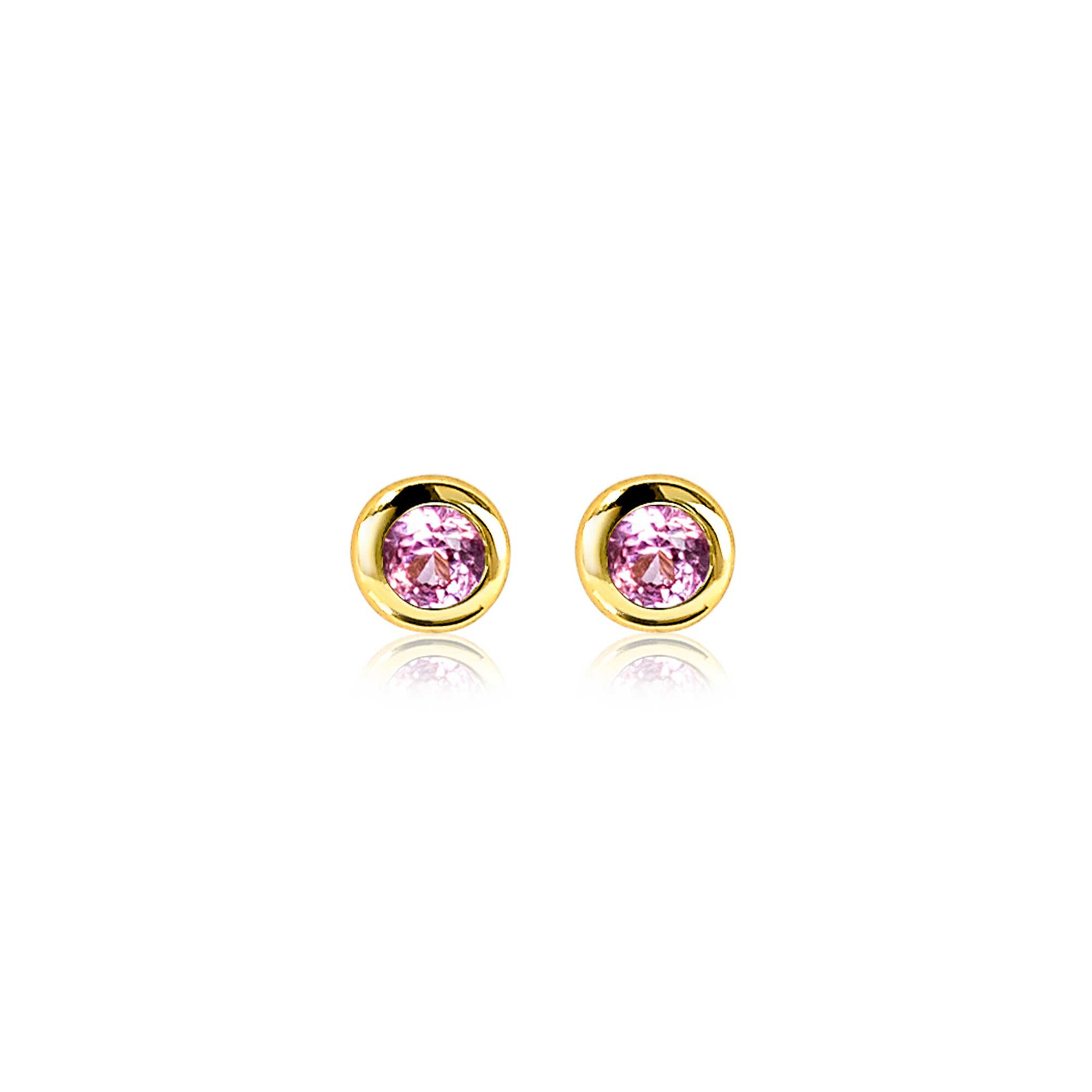 ZINZI zlv. oorkn. gg.verg.birthstones toermalijn cz