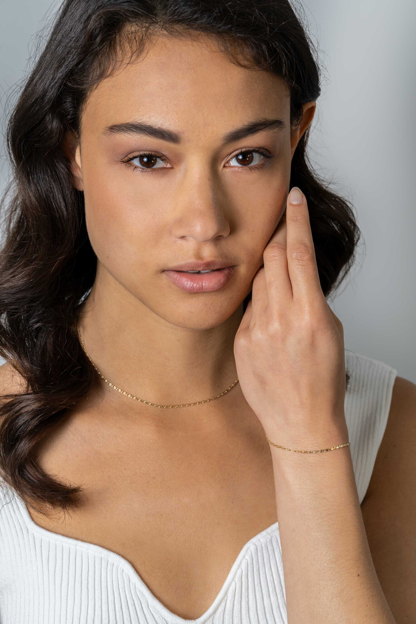 ZINZI zlv. collier gg.verguld fantasie 42/45cm