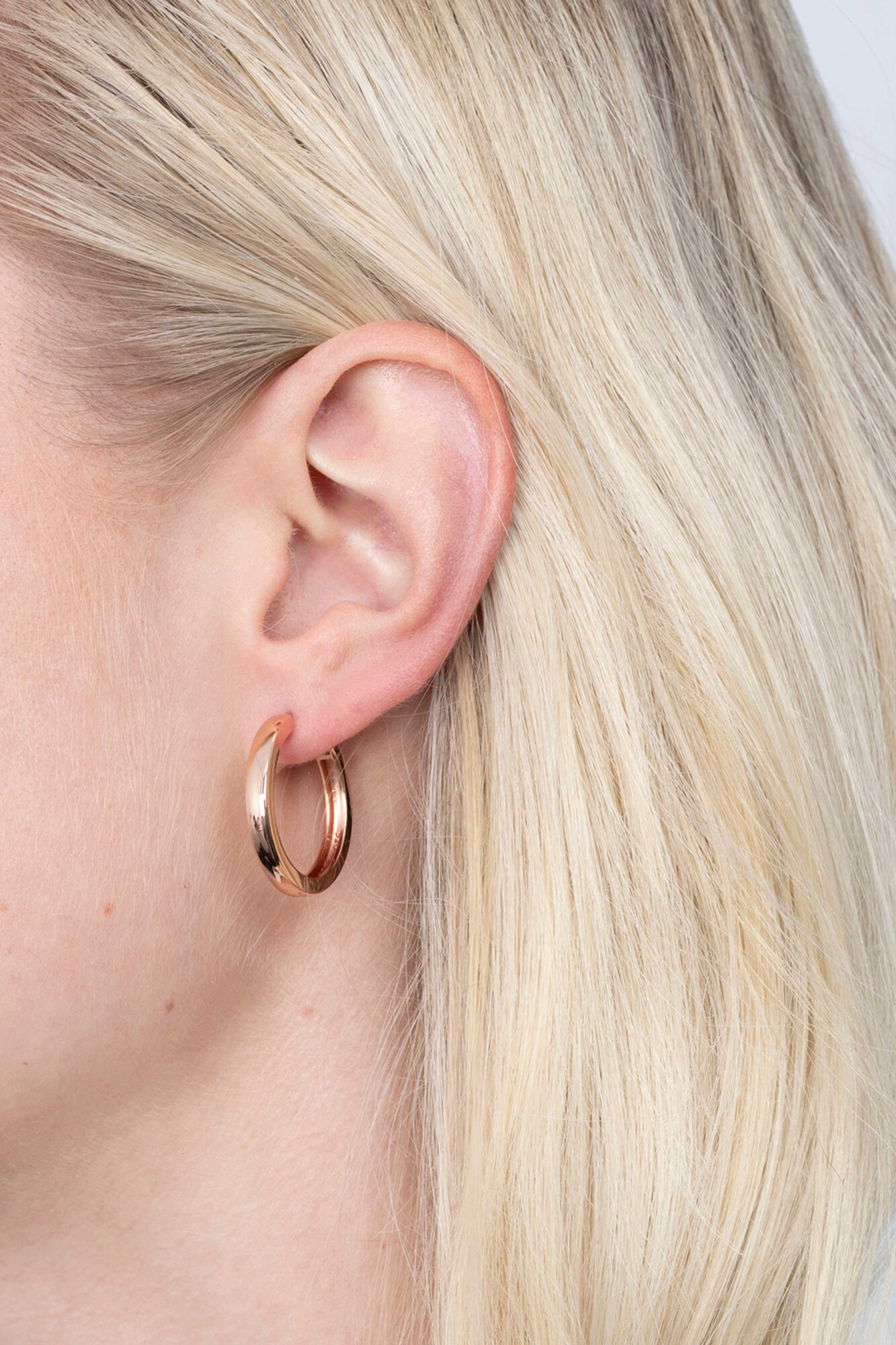 ZINZI silberne Ohrringe rosé vergoldet 24 x 3mm ZIO192R