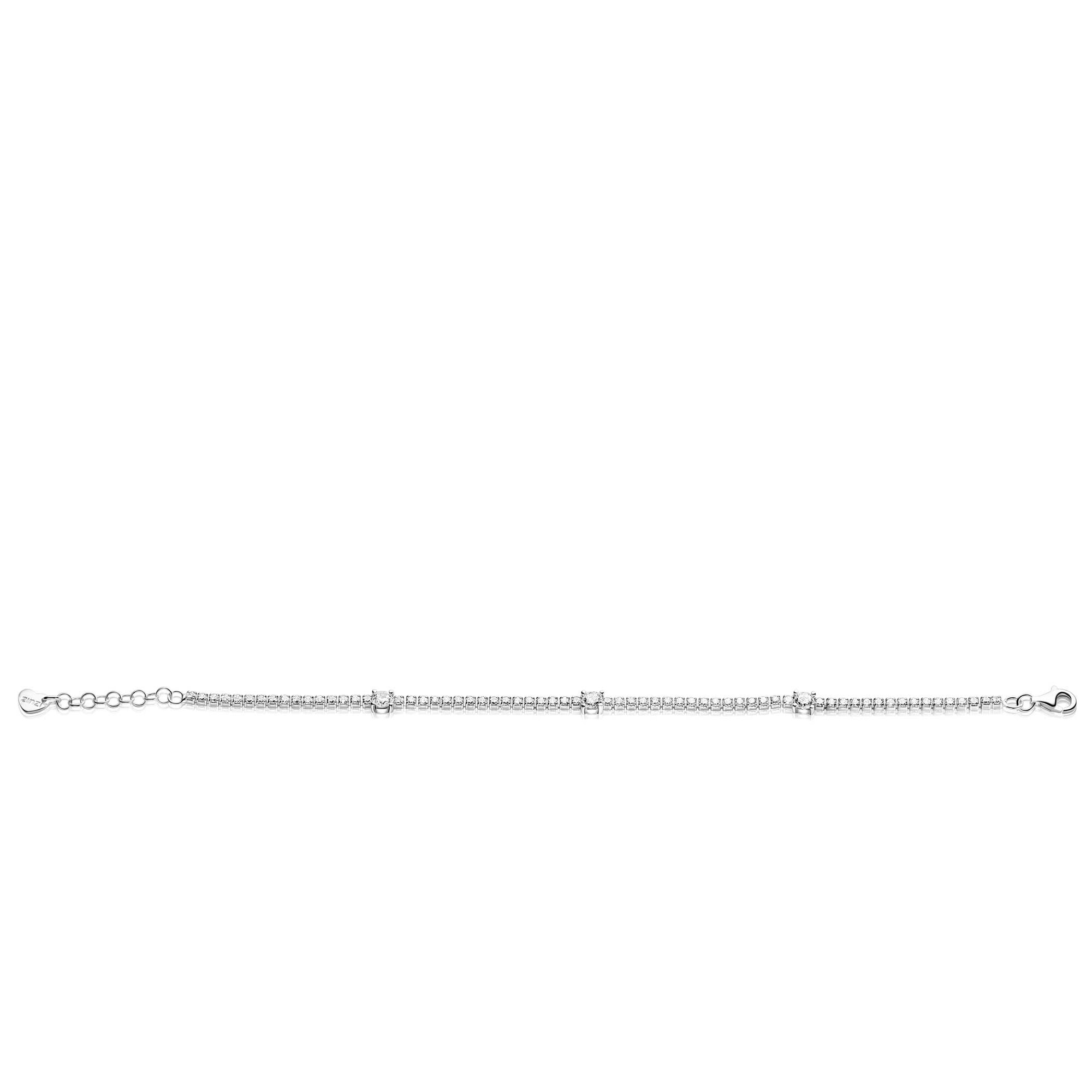 ZINZI zlv. tennisarmband fantasie zirconia's