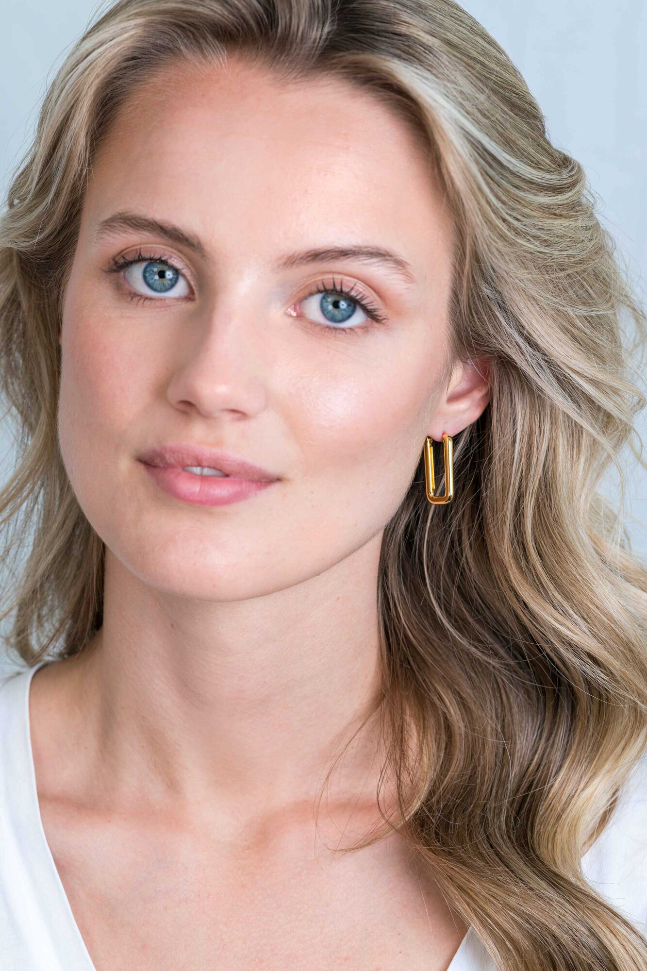 ZINZI silbernes Luxus Ohrringe 14K gelb vergoldet 24x3mm ovale Form ZIO2223G