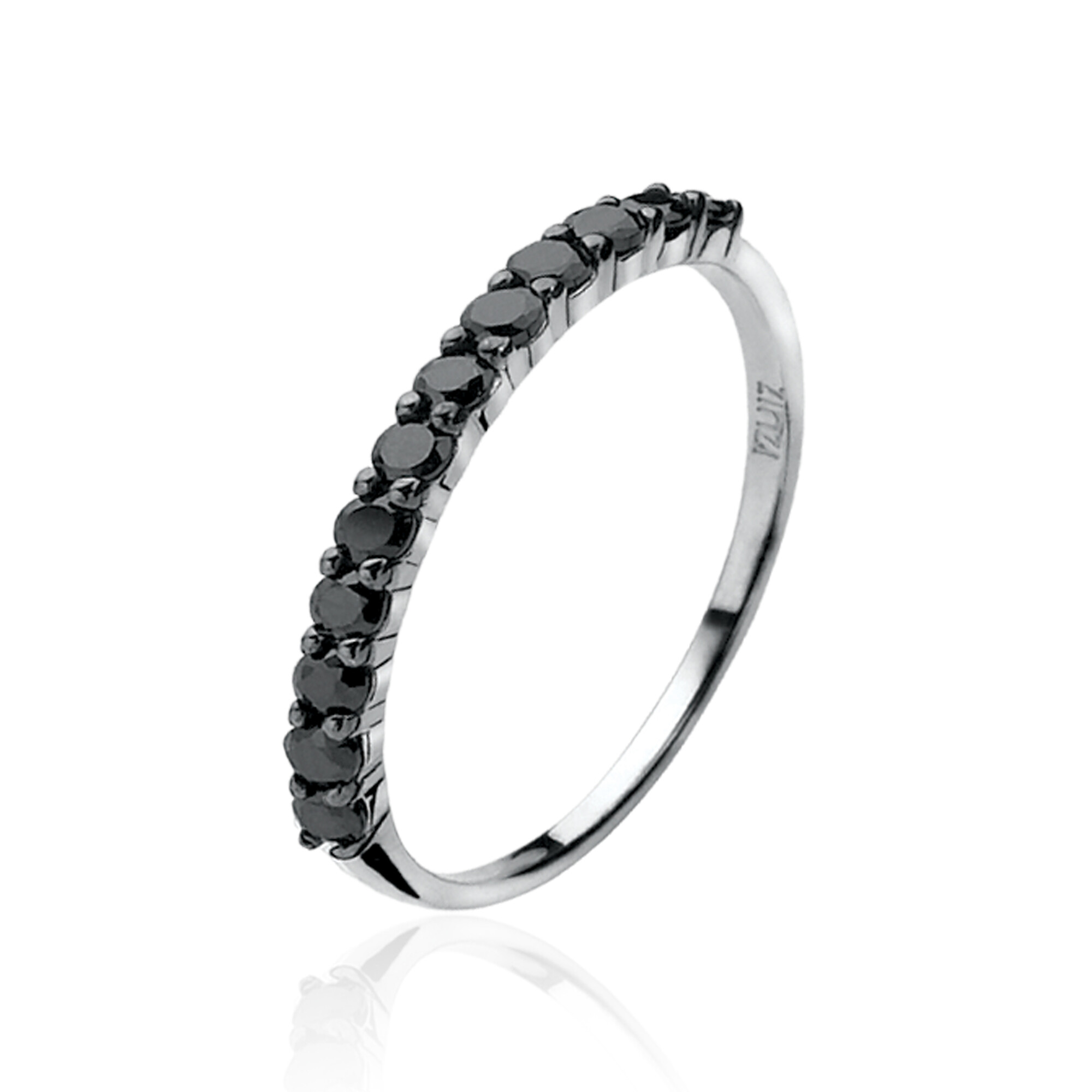 ZINZI silberner Ring schwarz ZIR827Z
