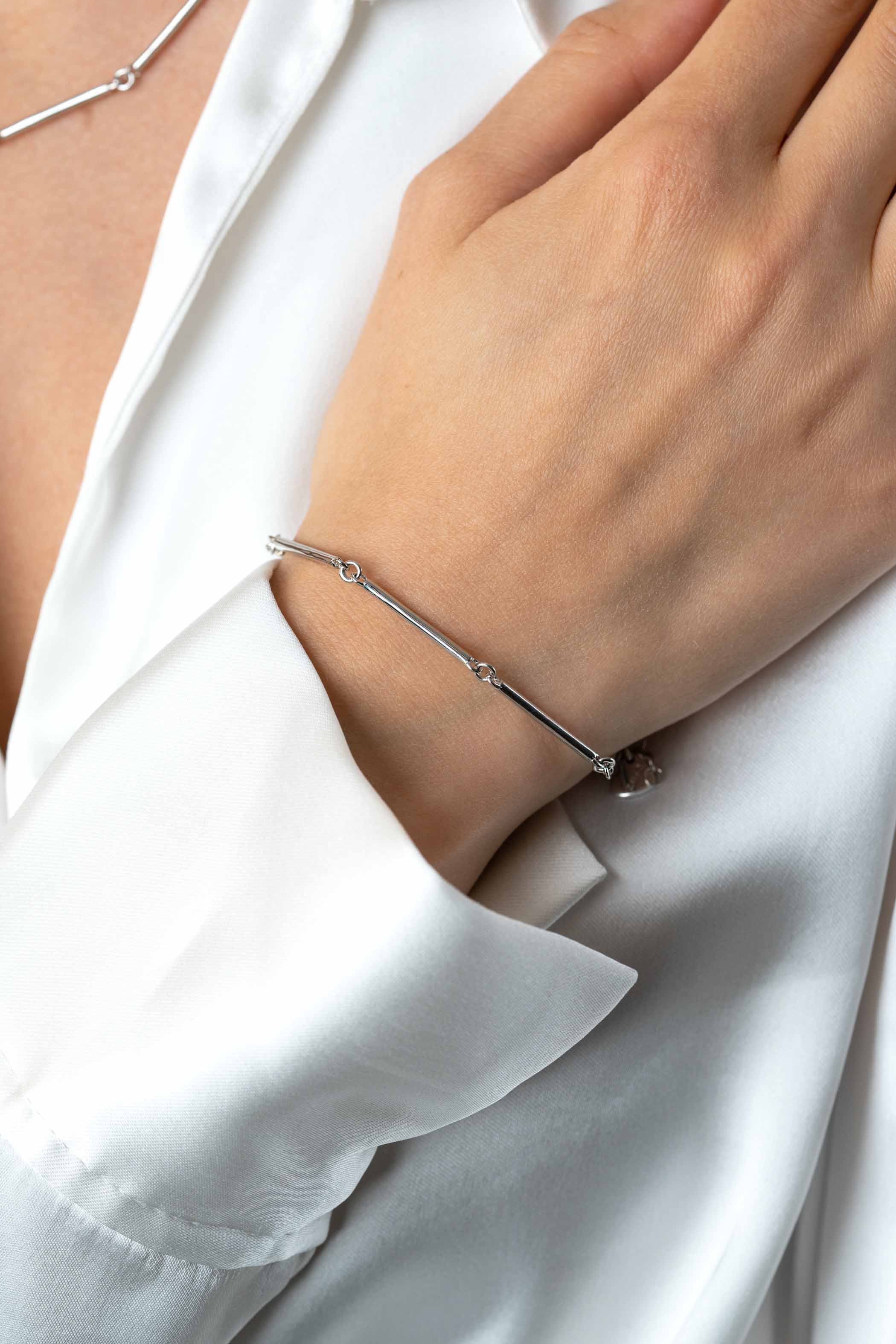 ZINZI zlv. armband staafjes