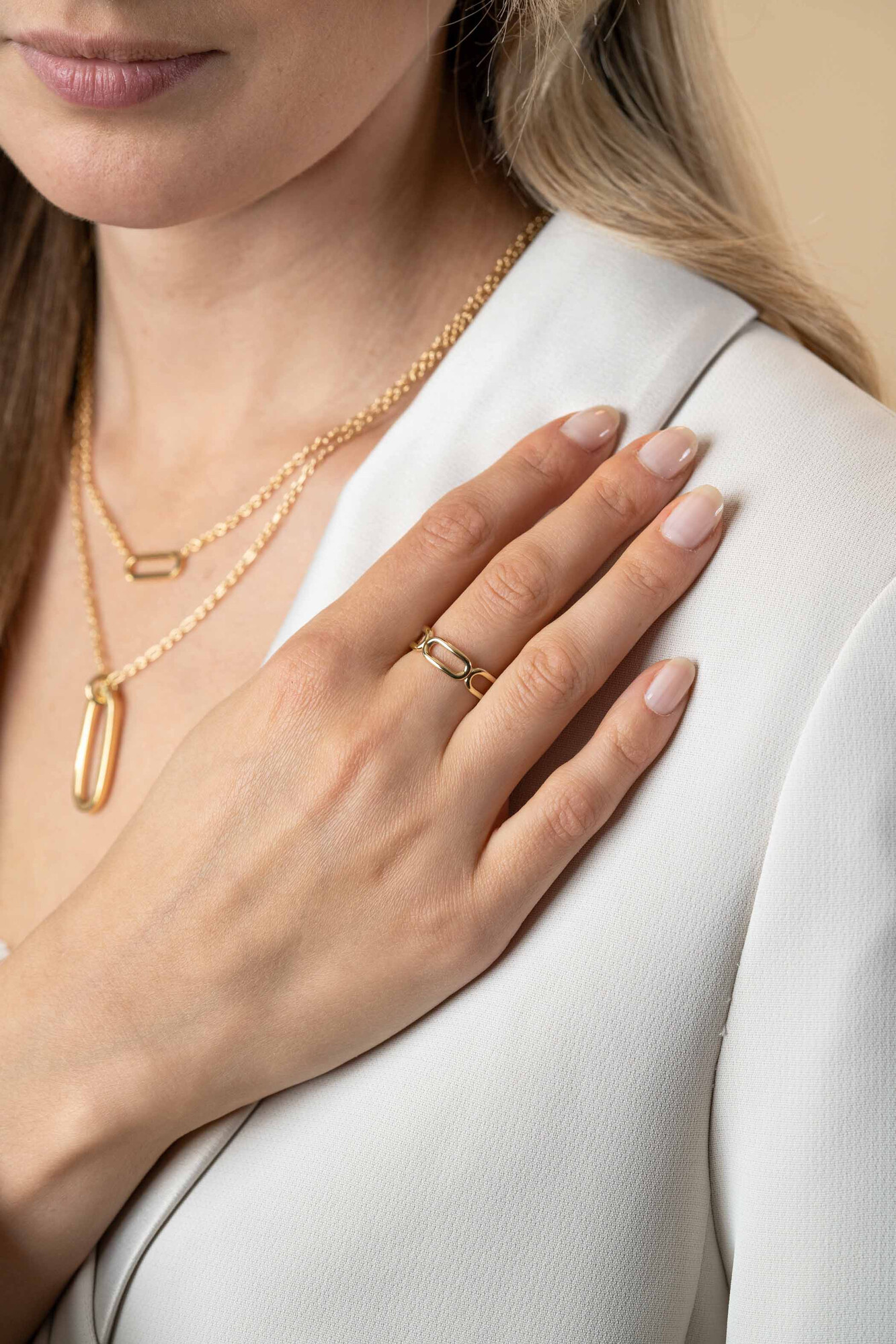 ZINZI zlv. ring gg.verg. open paperclipschakel mt.62