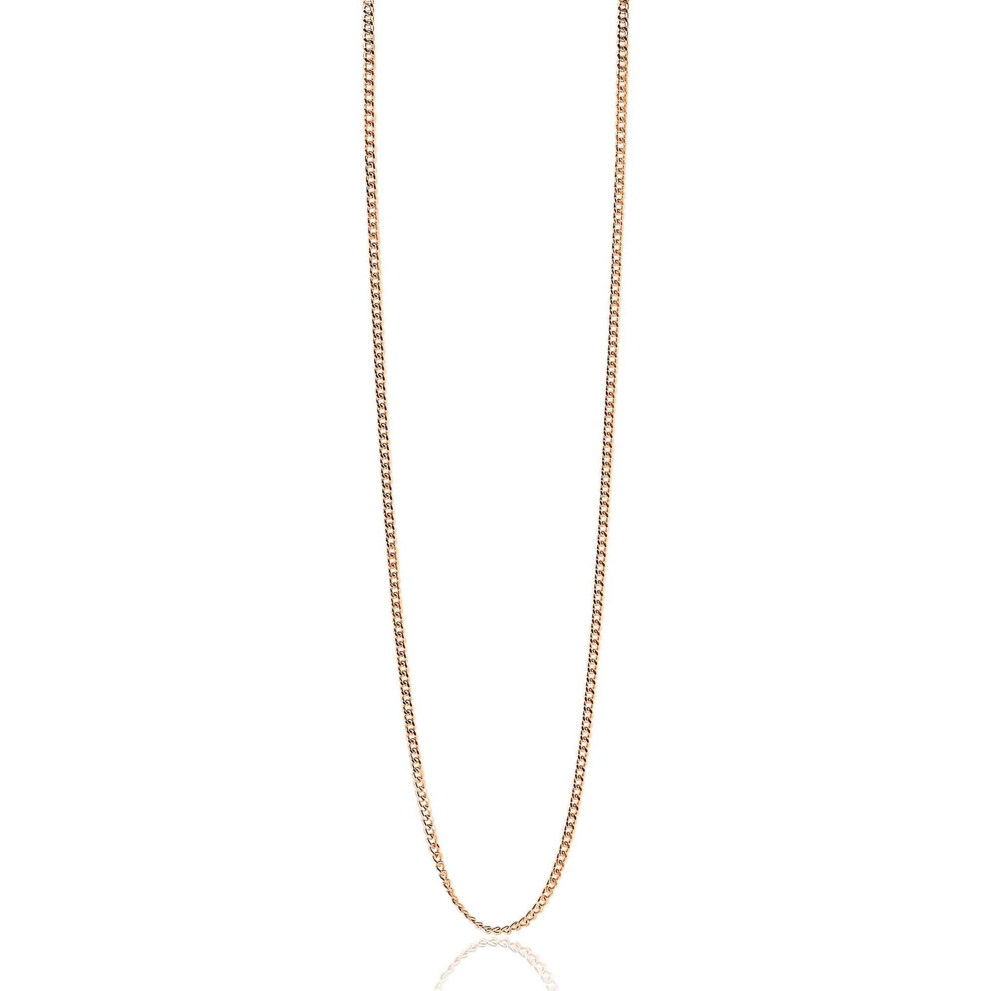 ZINZI zlv. gourmet collier 42 cm rosé verguld