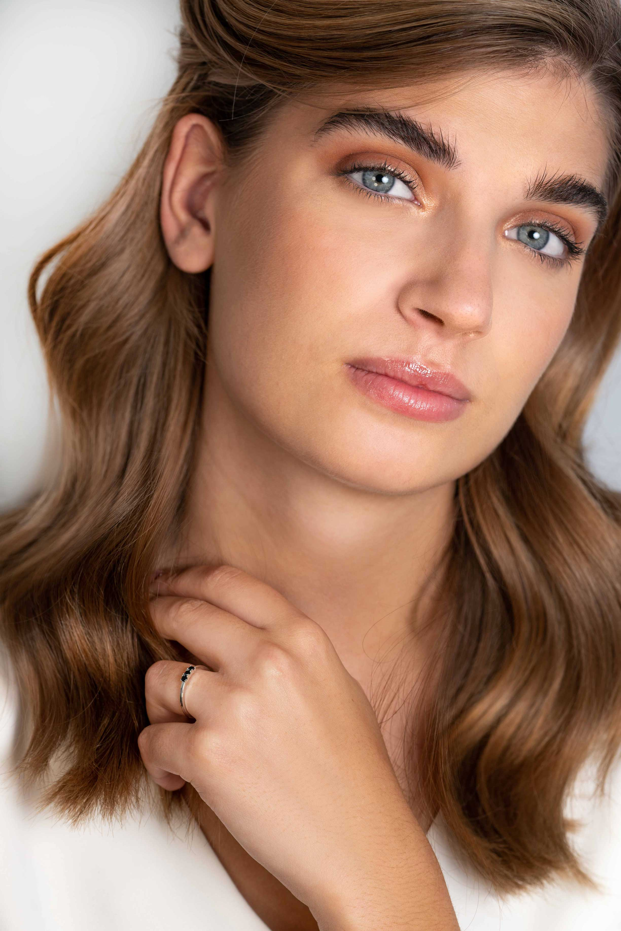 ZINZI silberner Ansteckring Chaton-Set schwarz ZIR2127Z