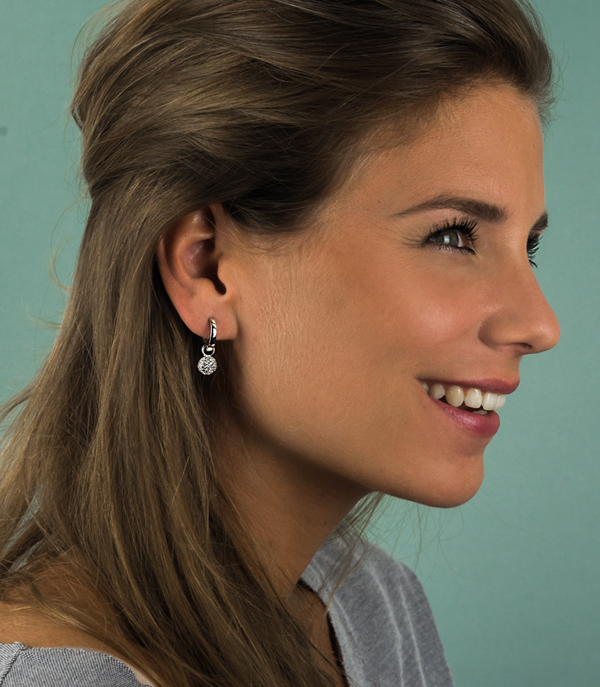 ZINZI silberne Ohrhänger  weiß ZICH915