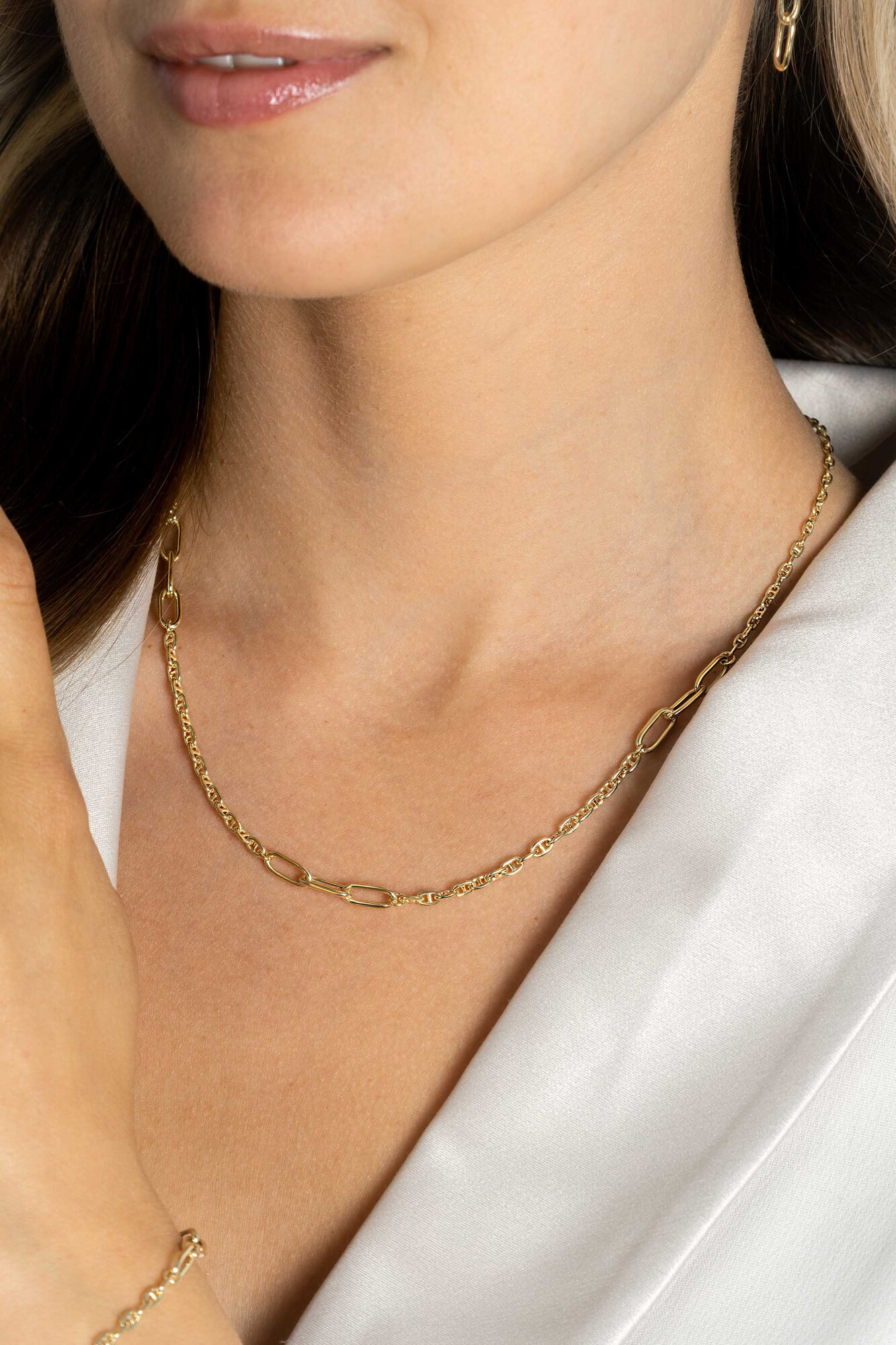 ZINZI zlv. coll.gg.verg. fant.paperclip ertussen 45cm