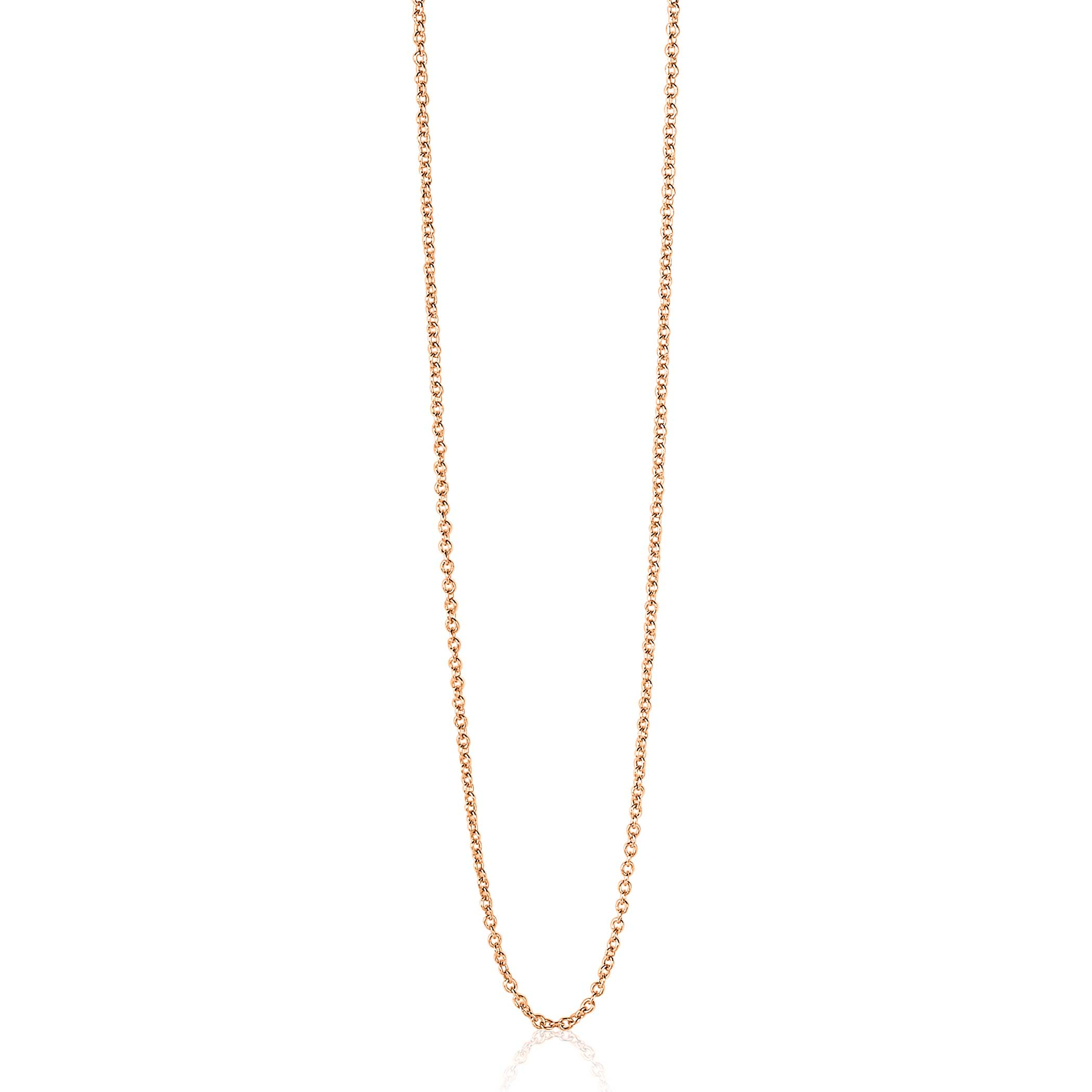 80cm ZINZI silberne Anker Kette rosévergoldet ZILC-A80R