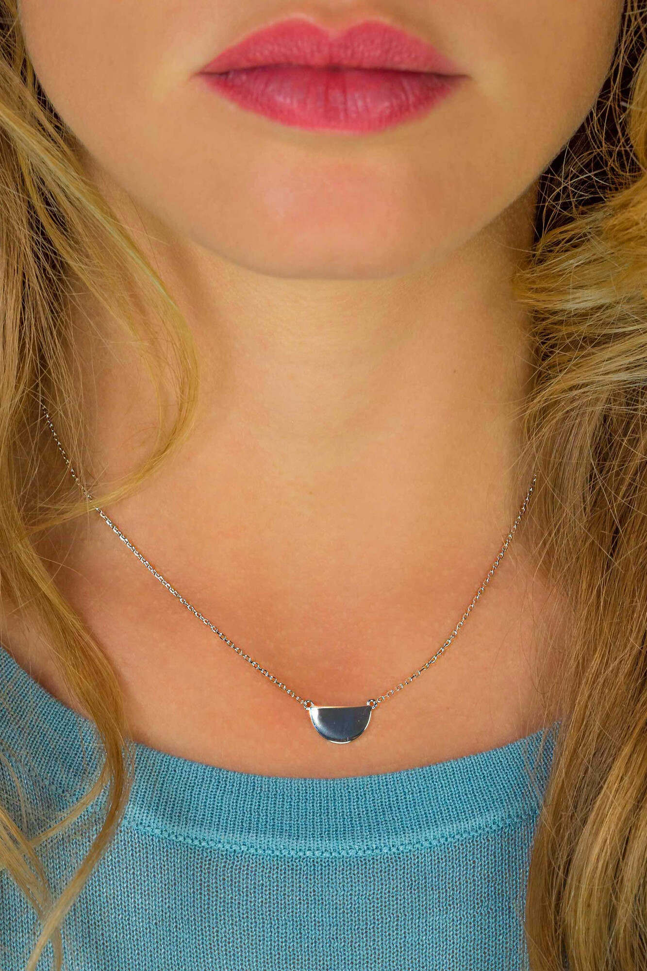 ZINZI silberne Kette Halbmond 40-42cm ZIC1394