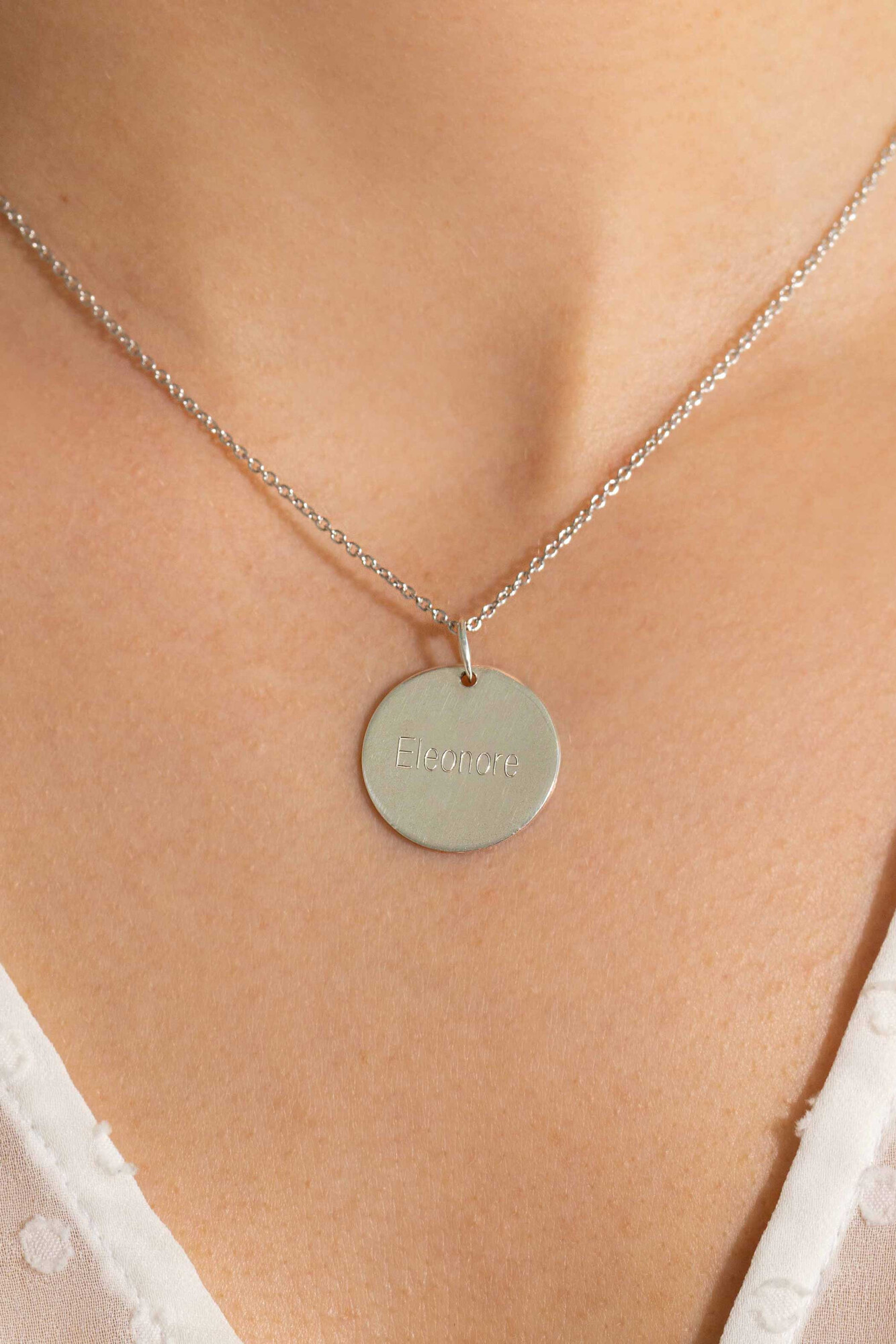 ZINZI zlv. hanger rond plaatje 20mm