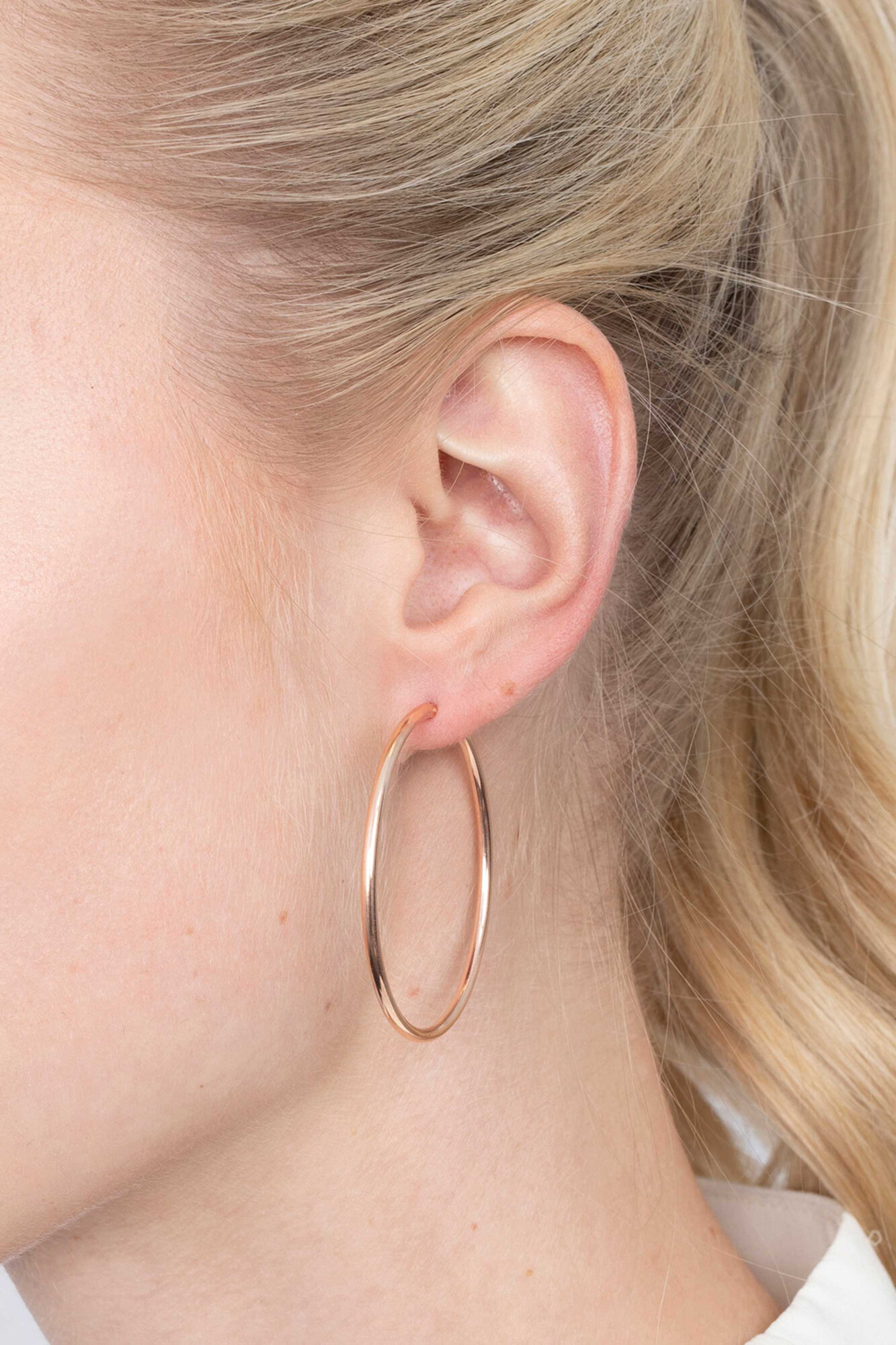 ZINZI silberne Ohrringe rosé vergoldet 45x2mm ZIO436R